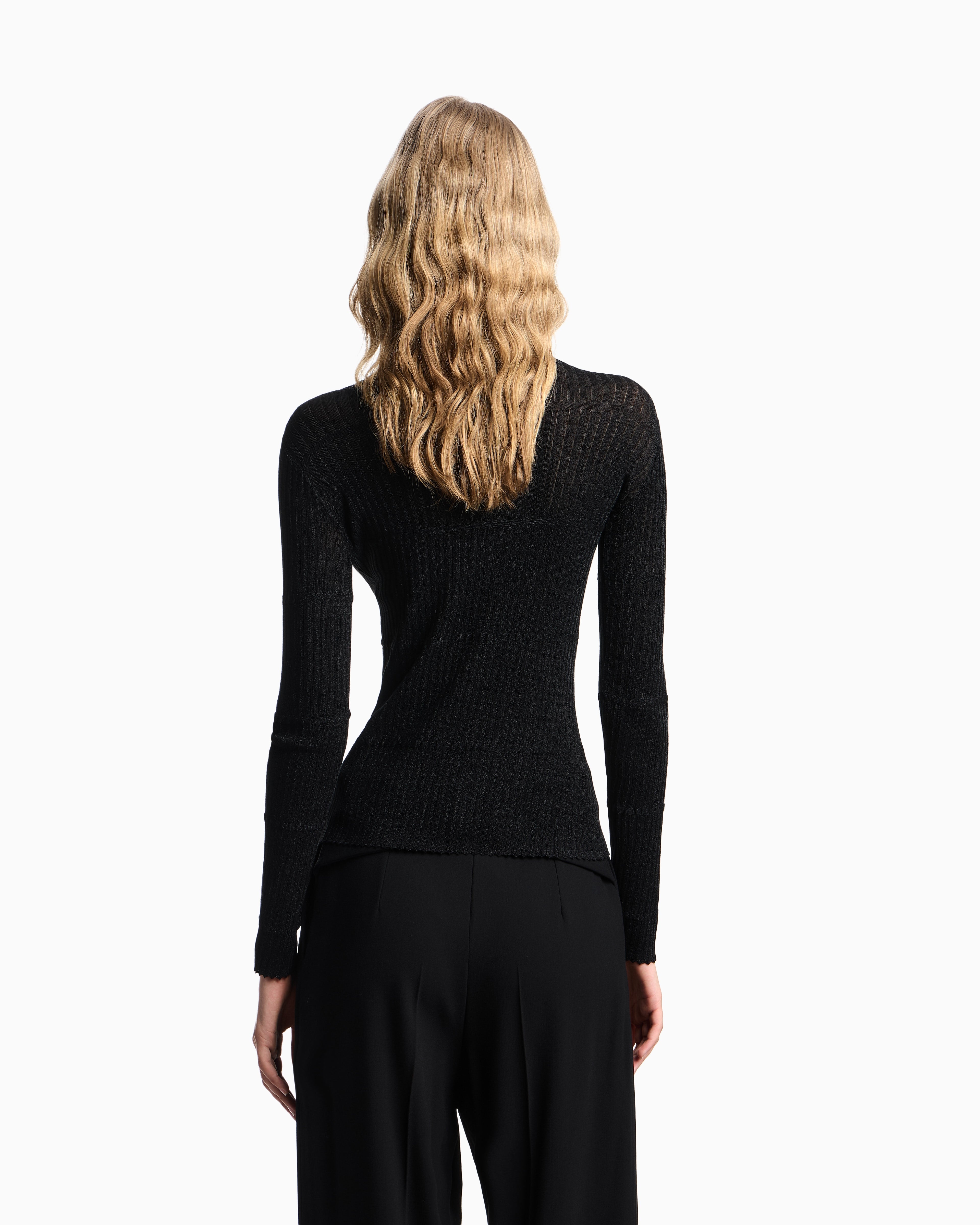 Emporio Armani 3D-effect lurex knit