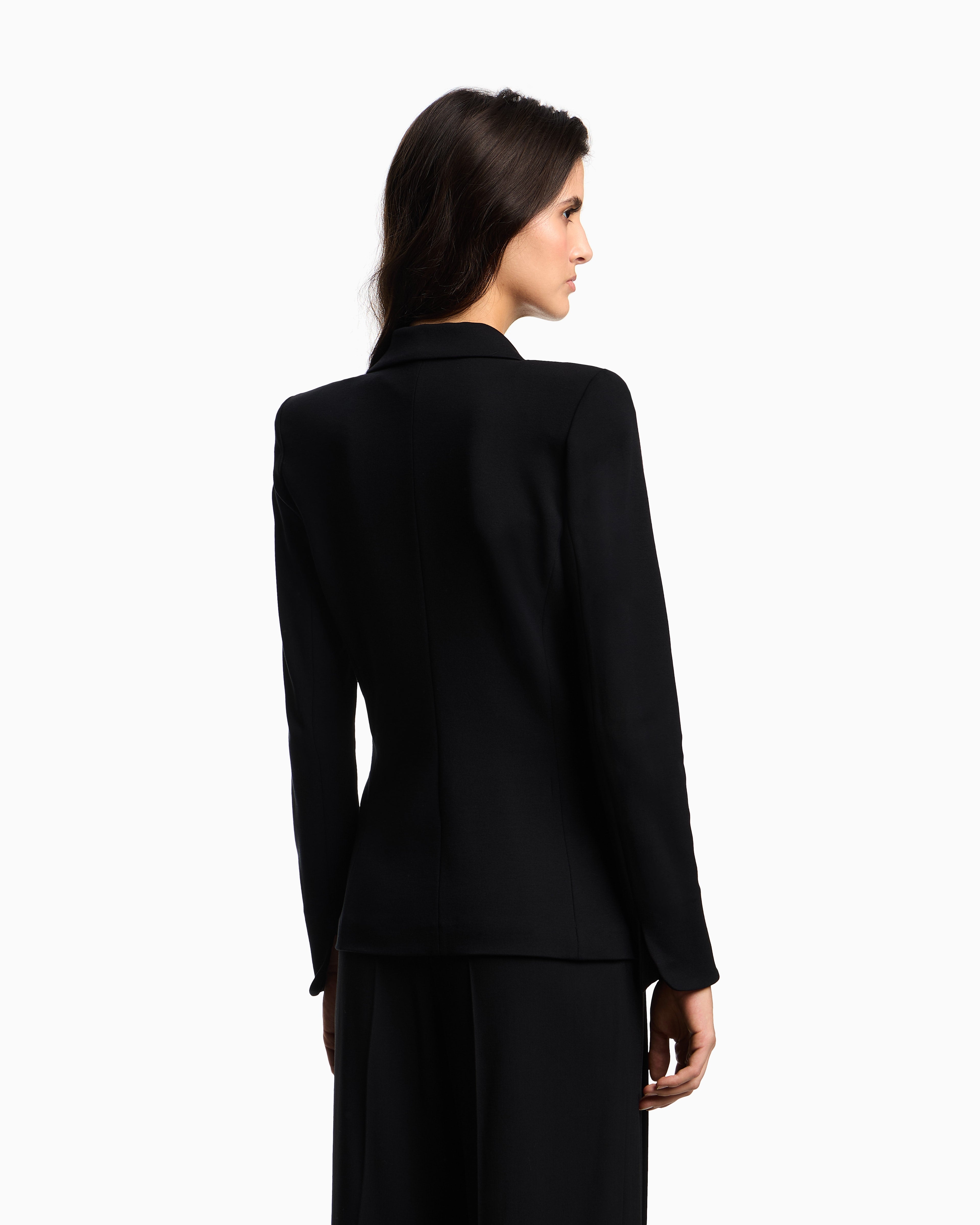 Emporio Armani Stretch Milano stitch blazer with draping
