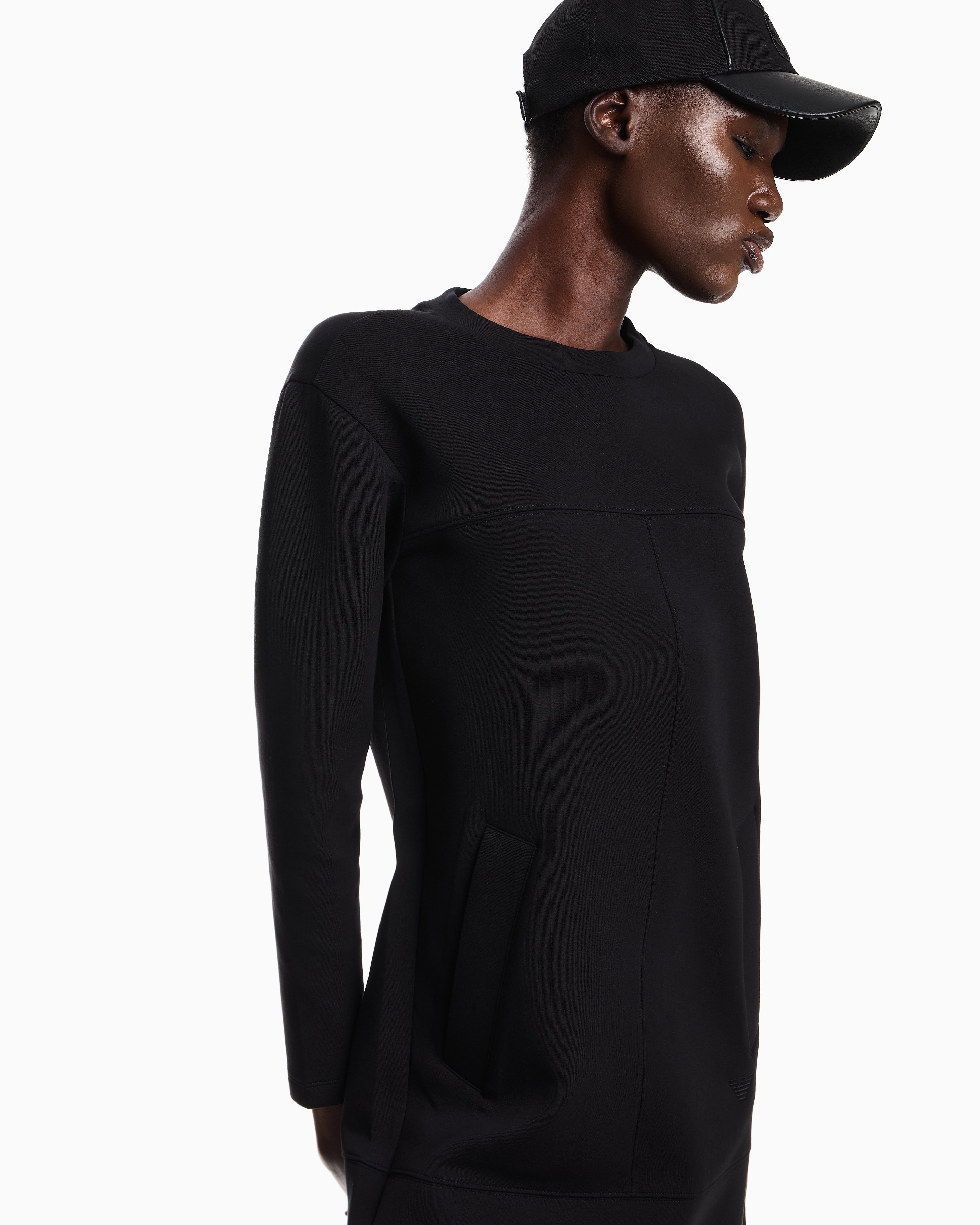 Emporio Armani Double jersey crew-neck dress