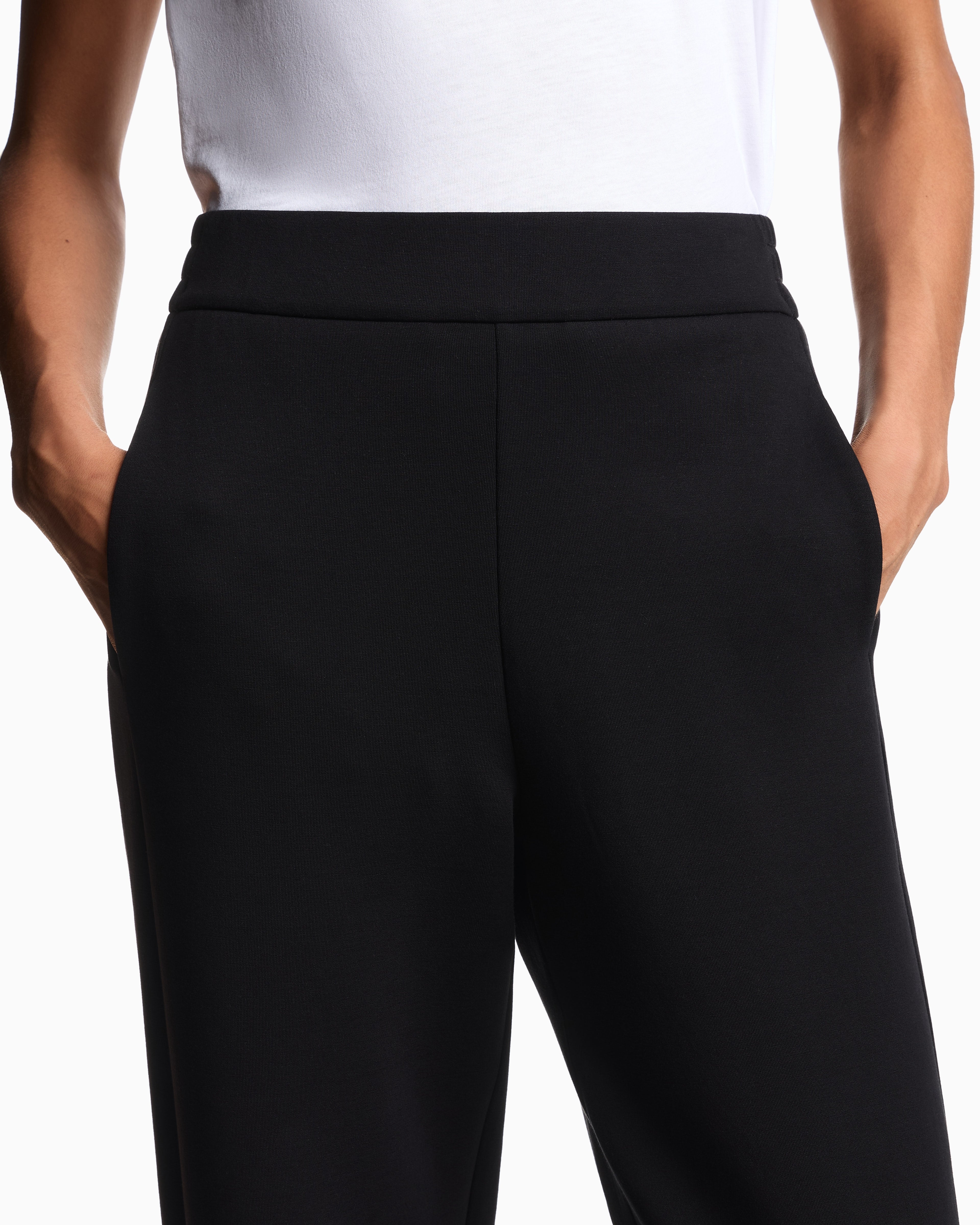 Emporio Armani ASV double jersey trousers with an elasticated waist
