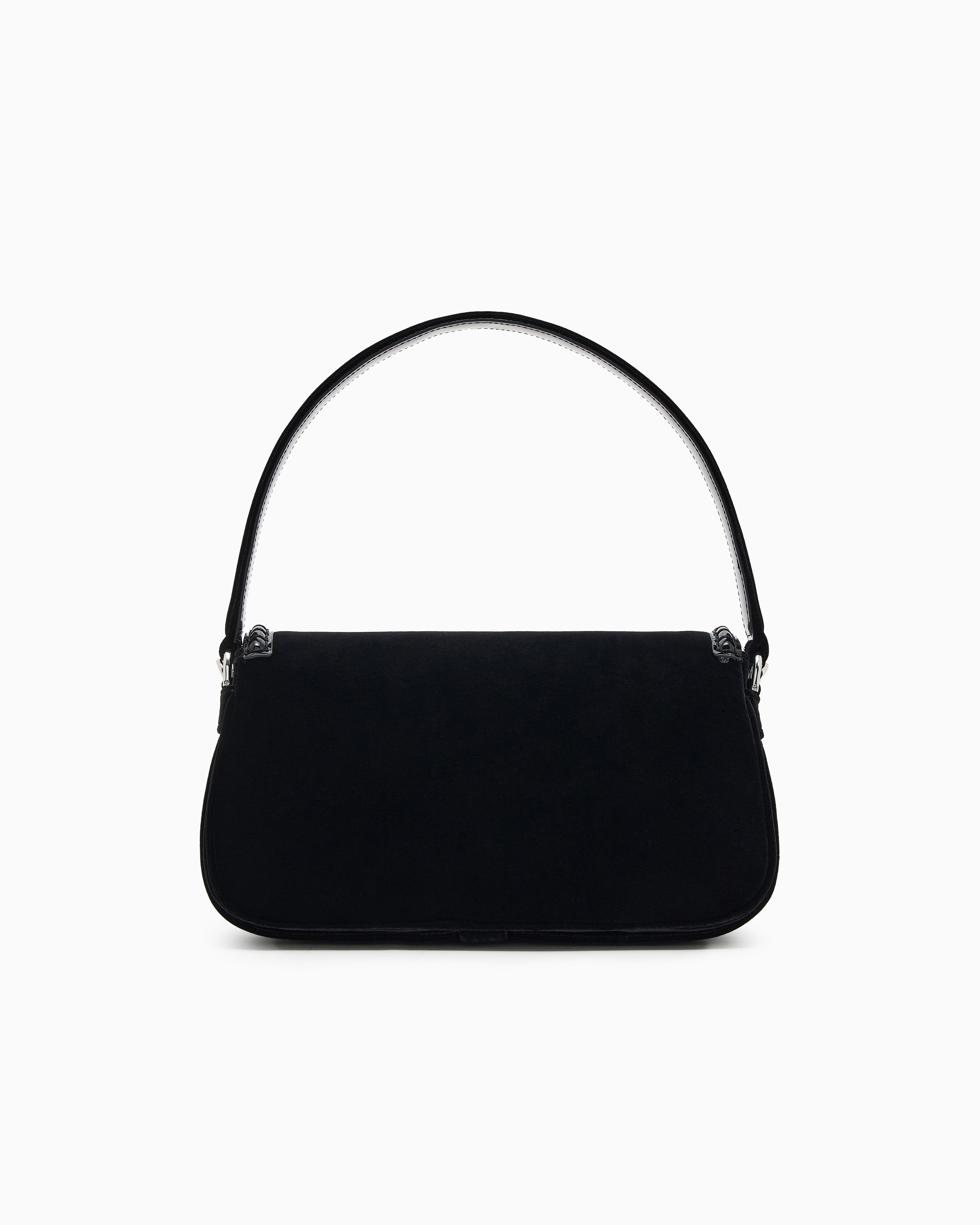 Emporio Armani Velvet shoulder bag with buckle