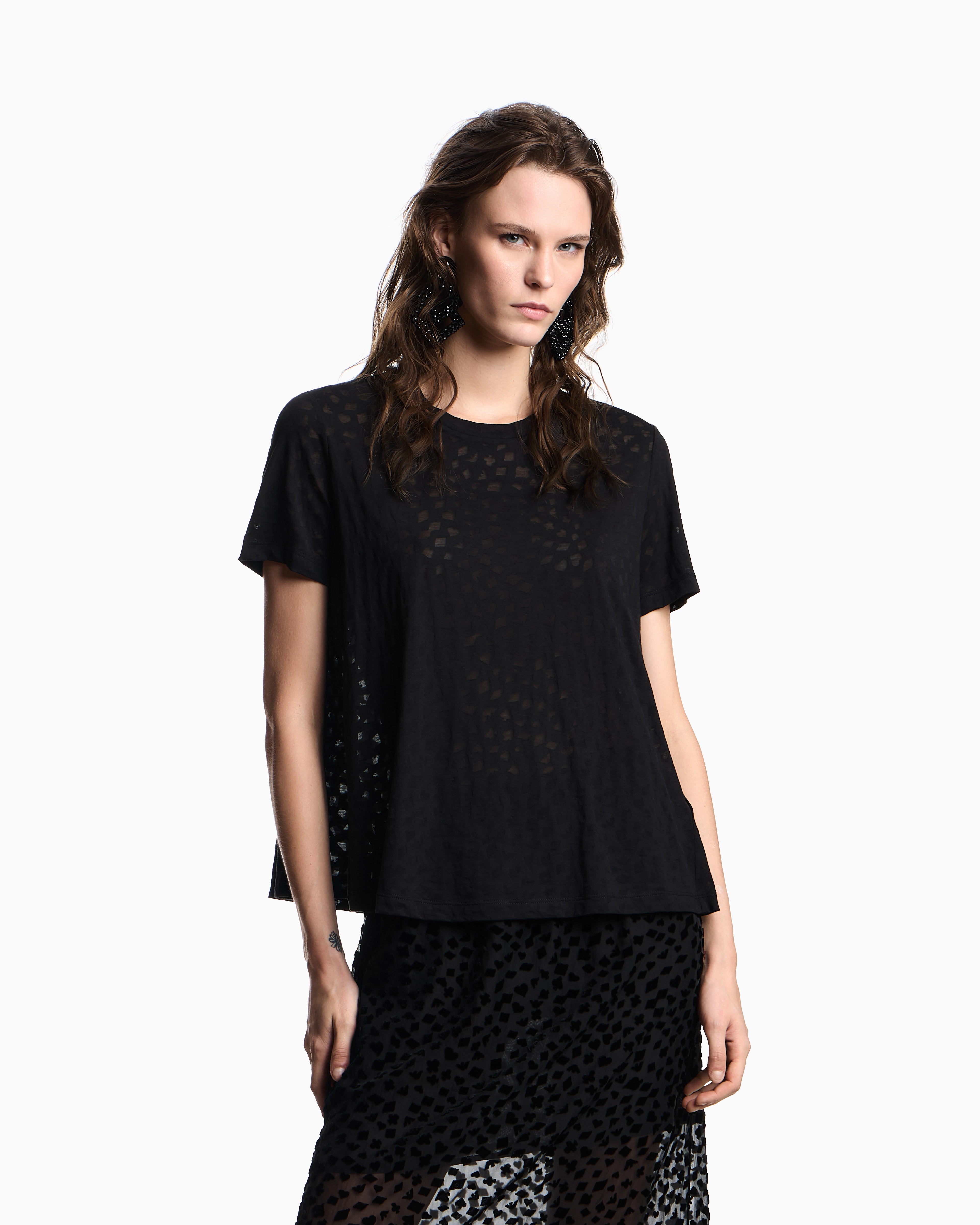 Emporio Armani Jeu de Cartes devoré jersey T-shirt