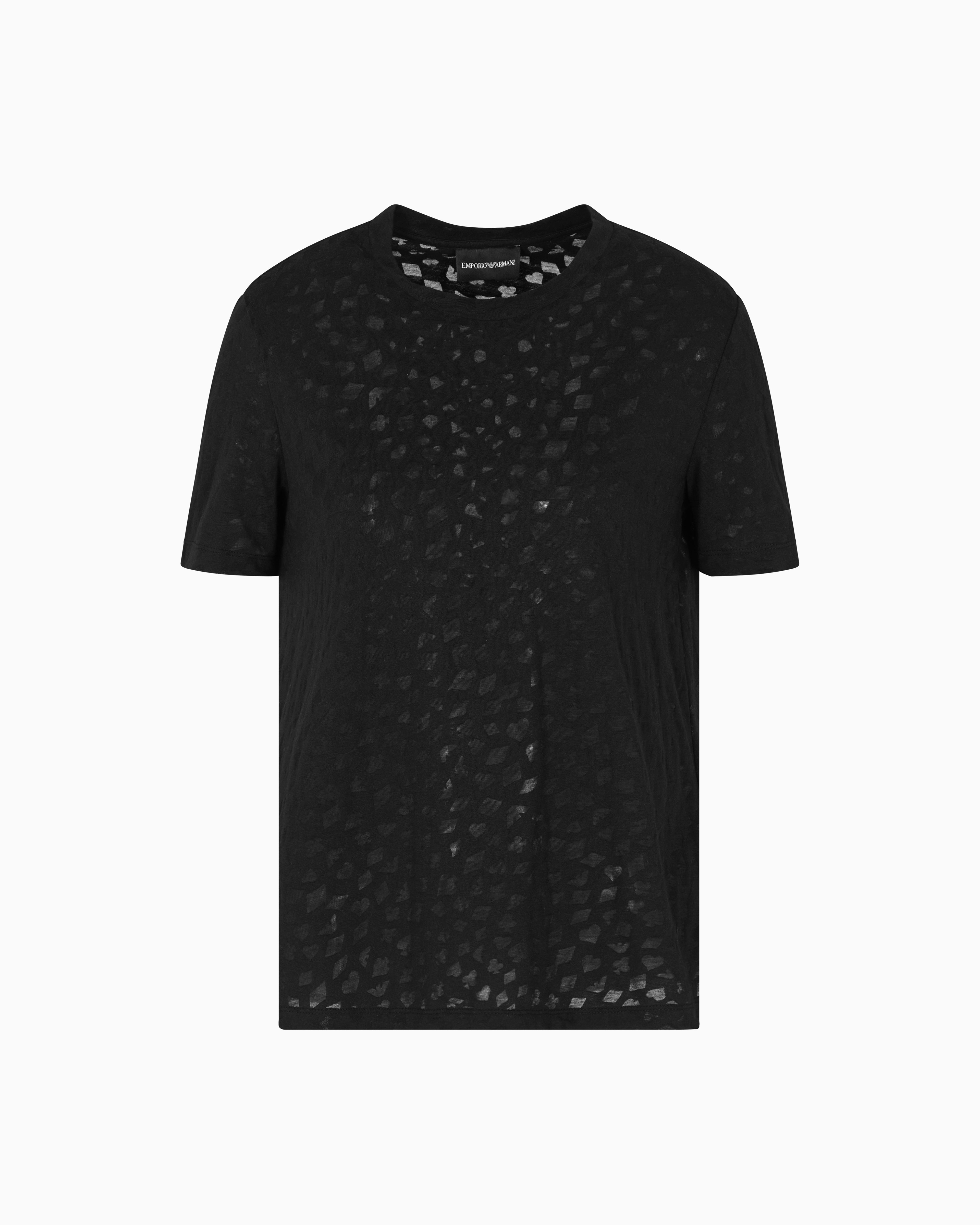 Emporio Armani Jeu de Cartes devoré jersey T-shirt