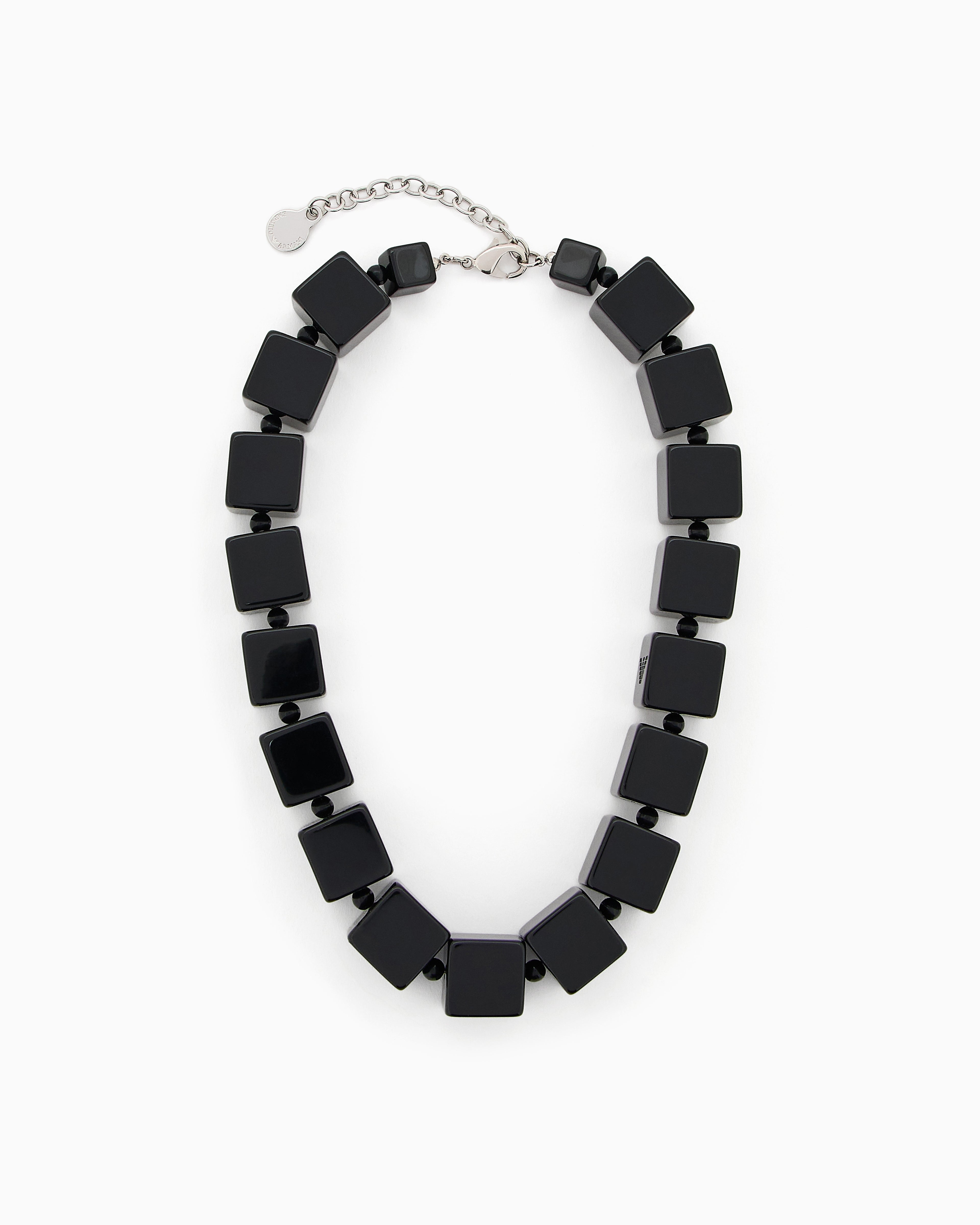 Emporio Armani Necklace with cubes and micro spheres