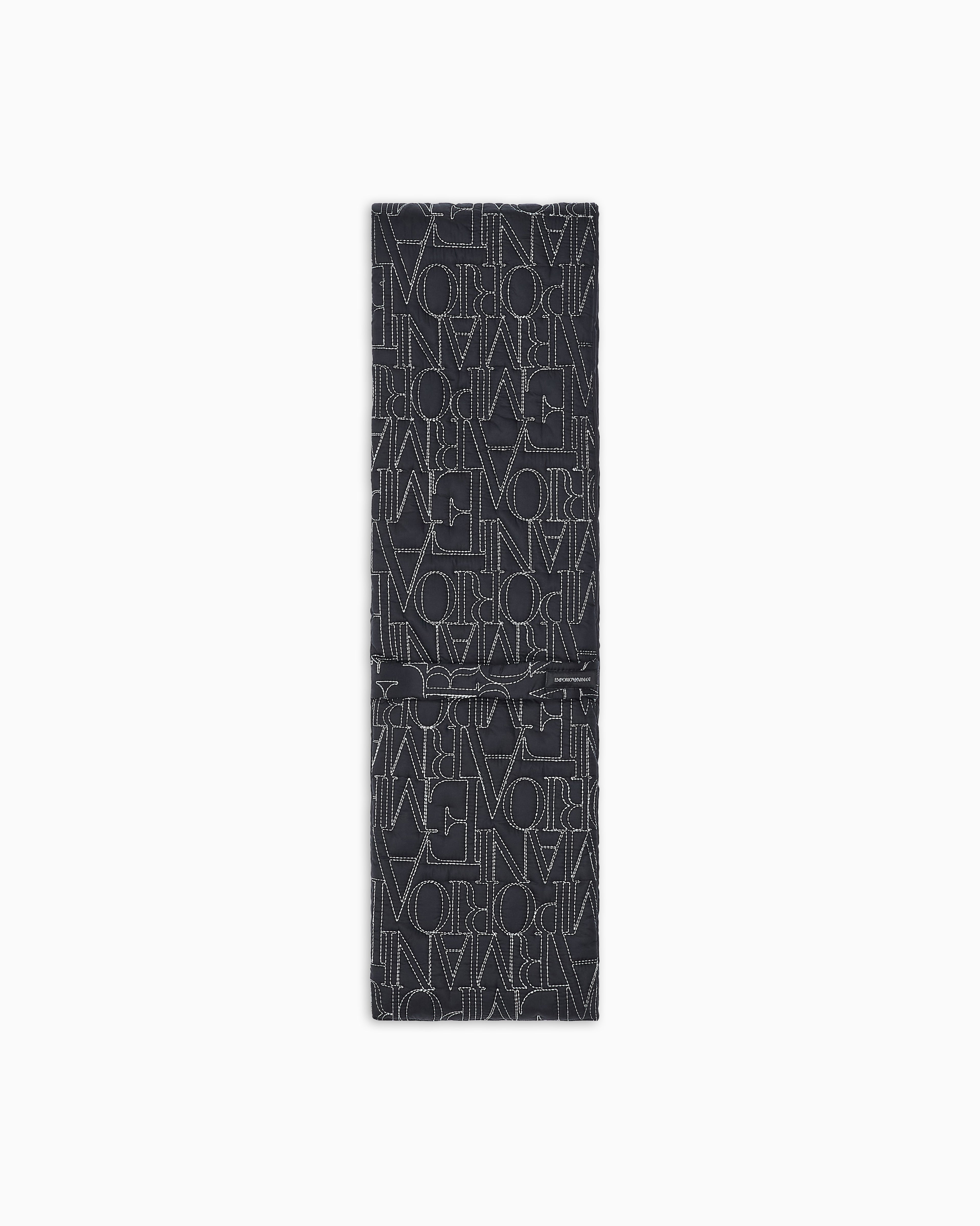 Emporio Armani Nylon scarf with embroidered logo