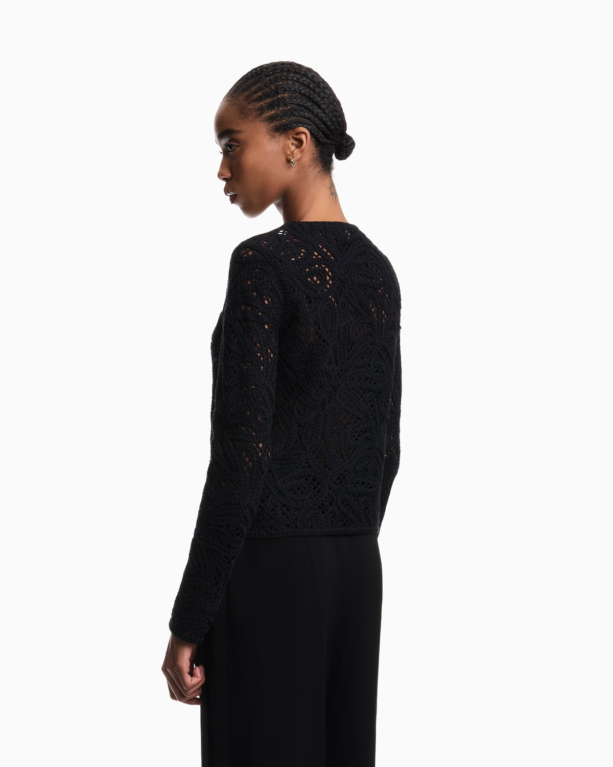 Emporio Armani Jacket in macramé-effect Cornely embroidered fabric