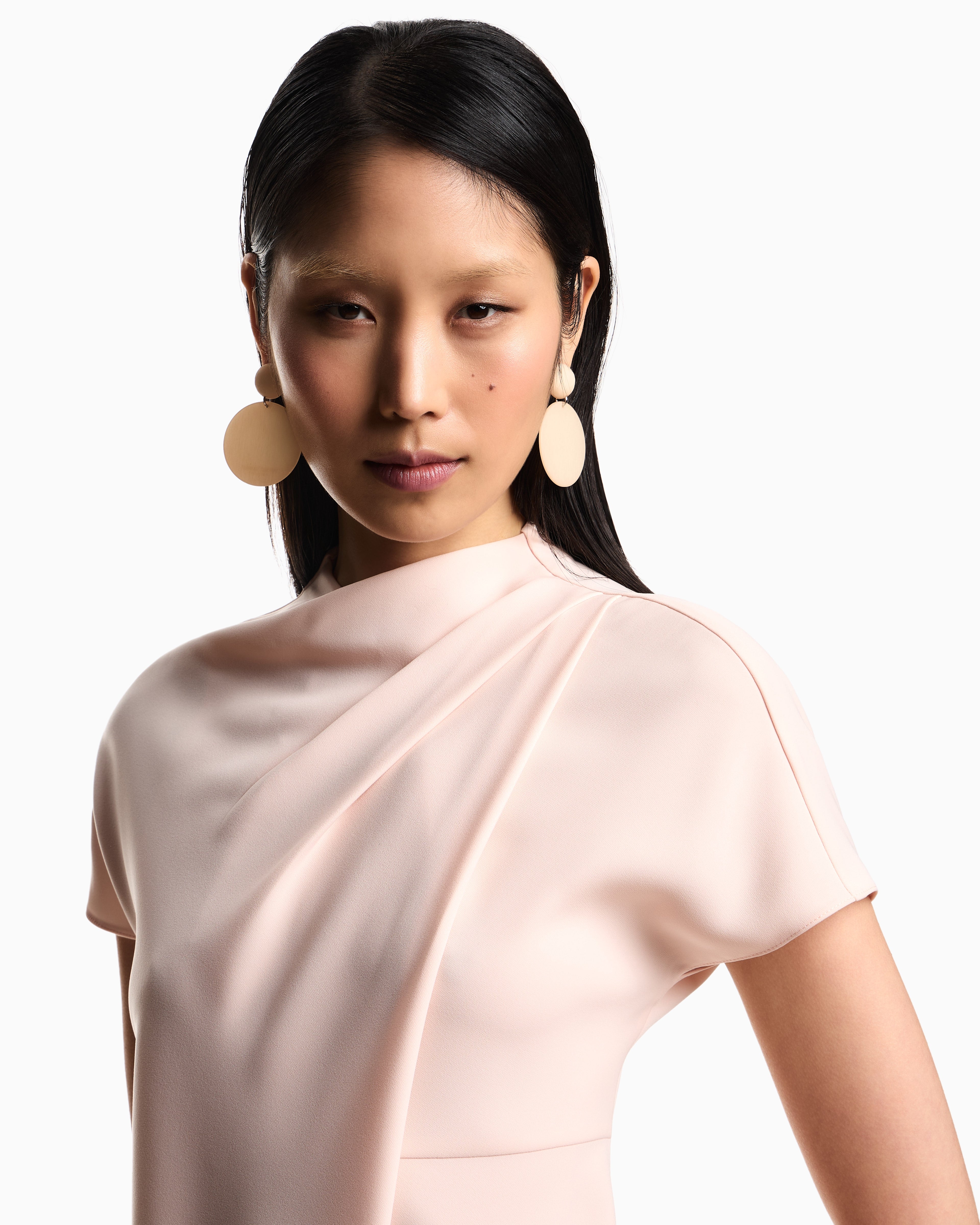 Emporio Armani Technical cady dress with front panel