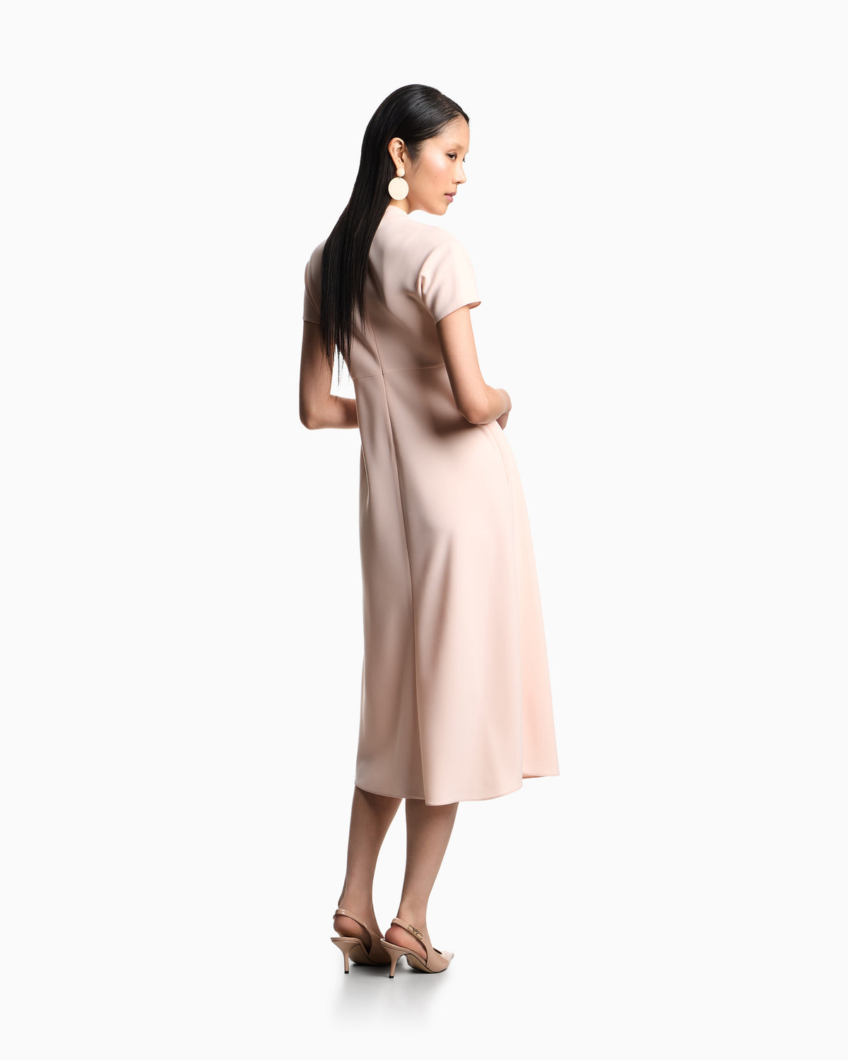 Emporio Armani Technical cady dress with front panel