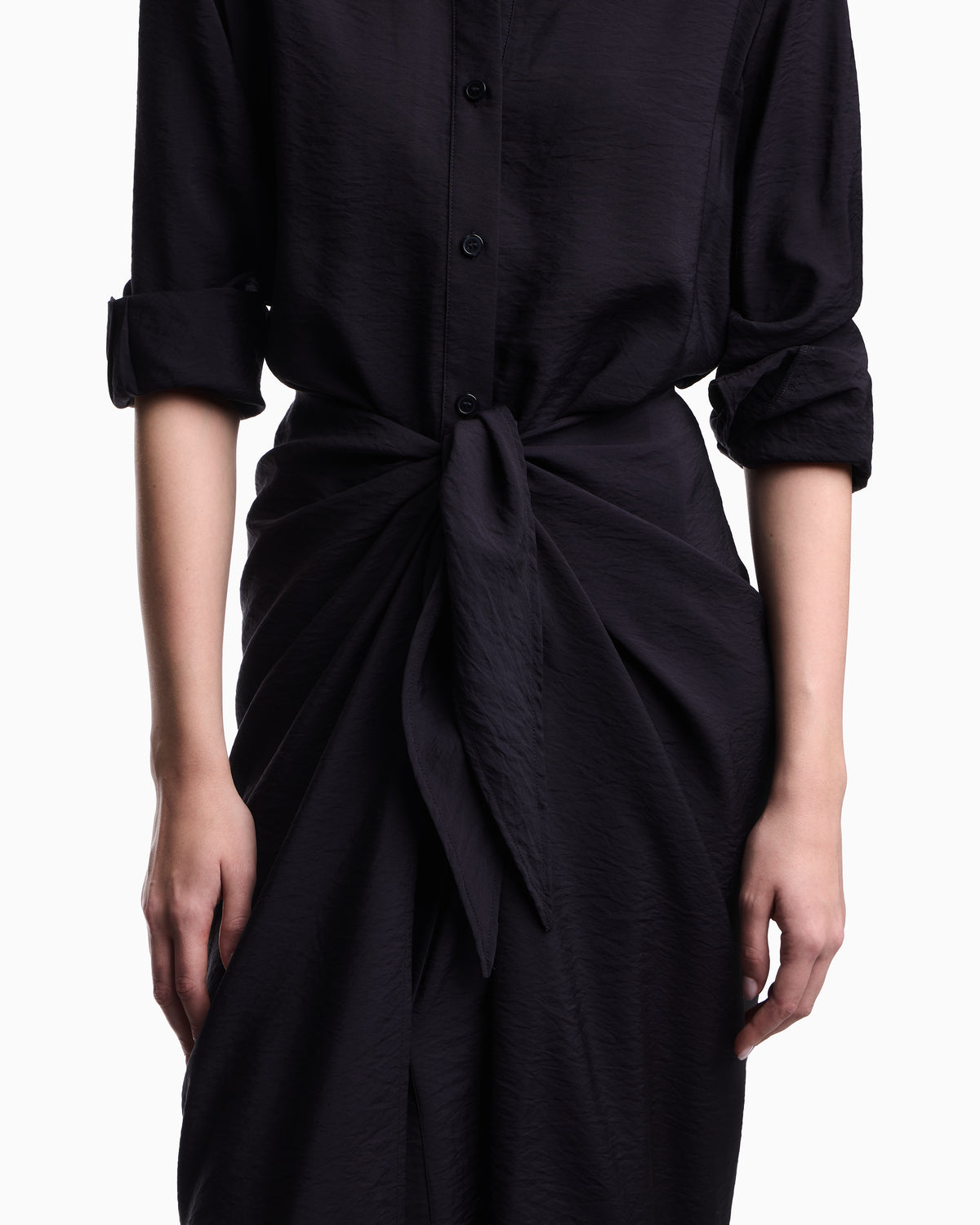 Emporio Armani Two-piece-effect technical rayon dress