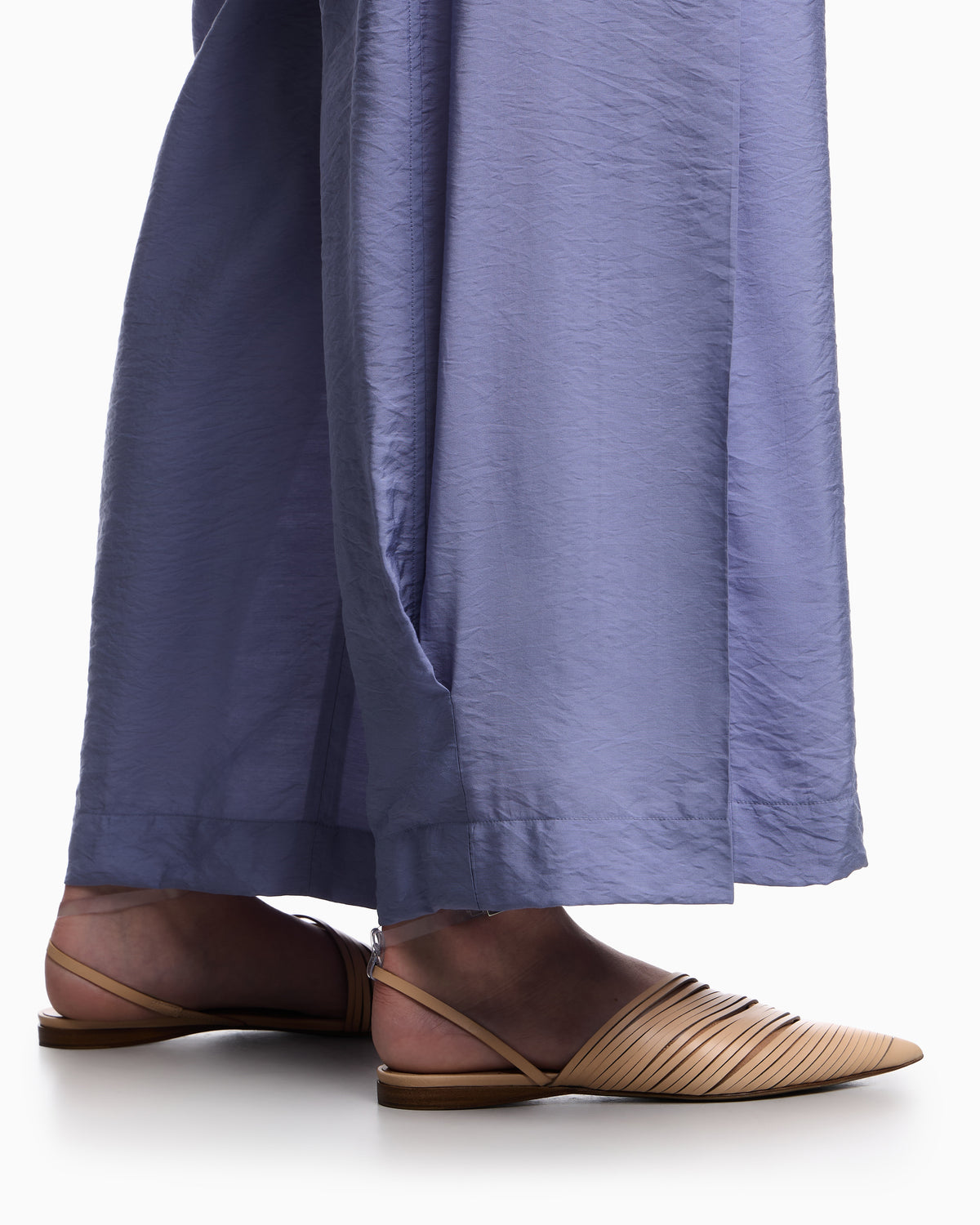 Emporio Armani Wide-leg trousers in technical rayon