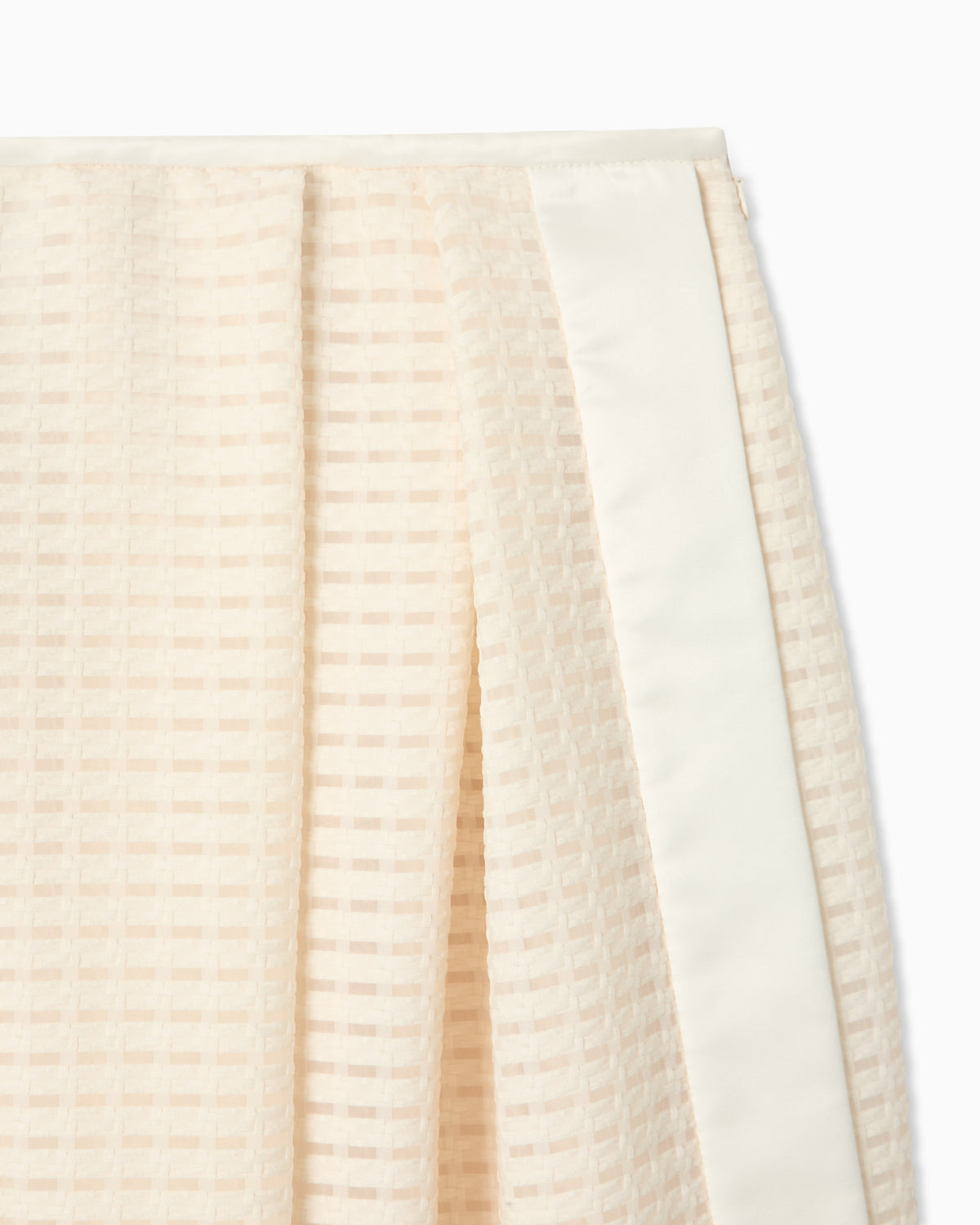 Emporio Armani Long skirt in 3D gingham-effect jacquard