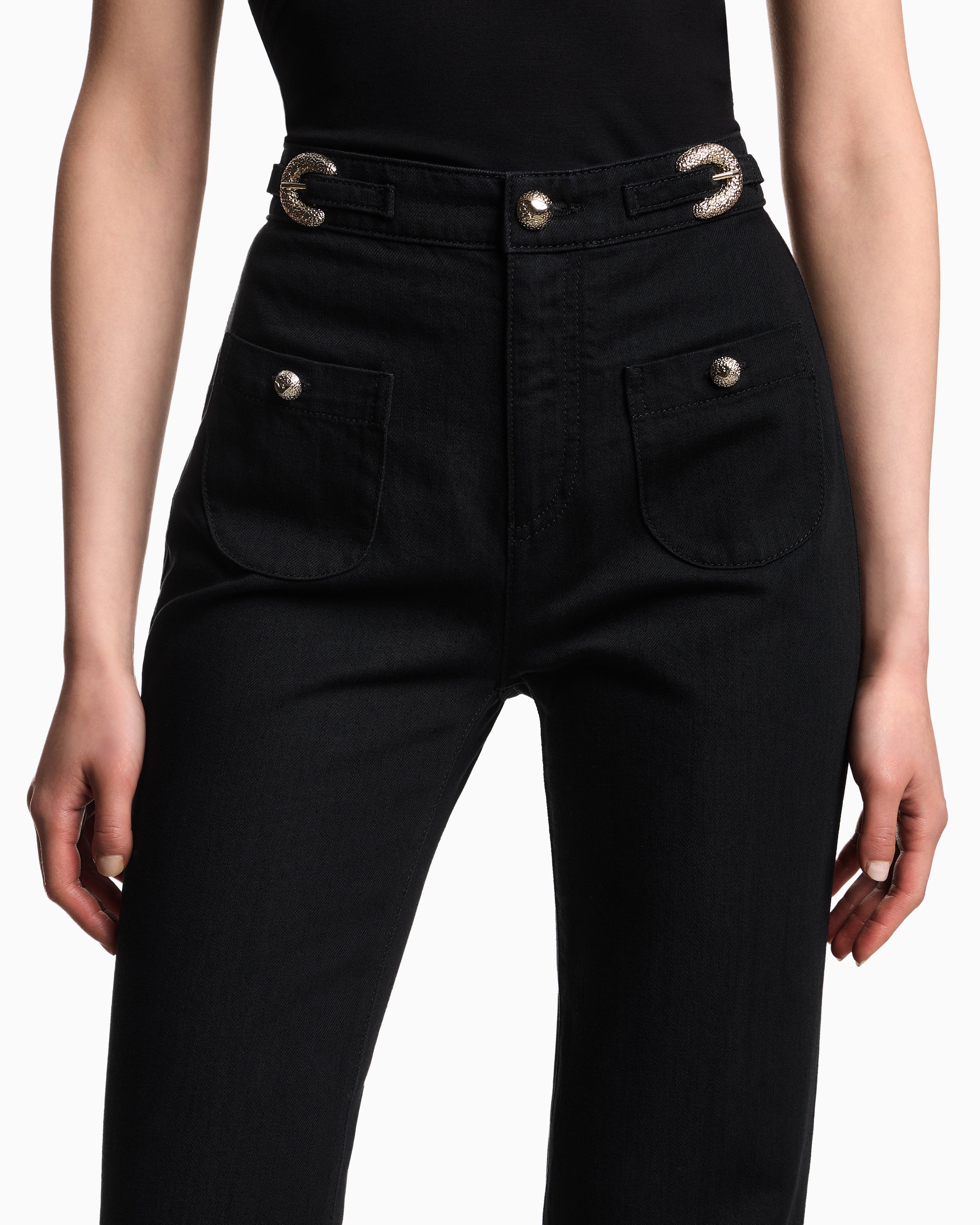 Emporio Armani J9H slim-fit jeans in Lyocell blend denim with a buckle detail