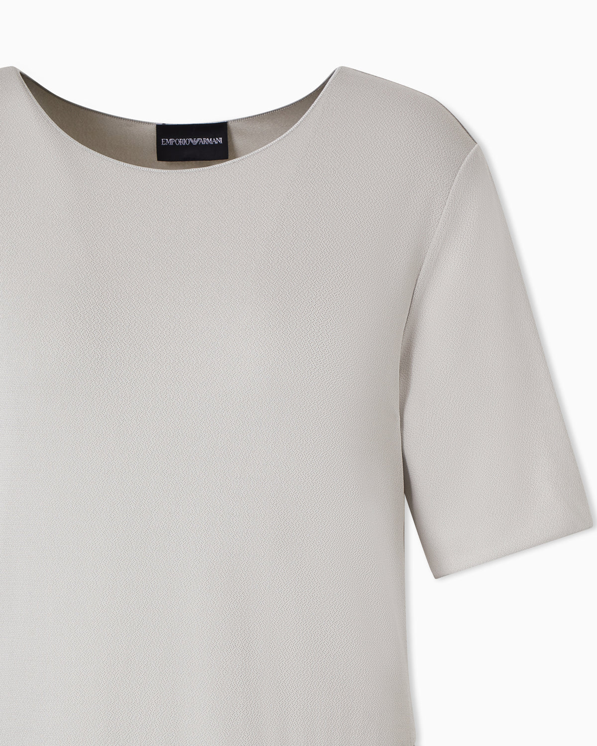 Emporio Armani Long, short-sleeved interlock dress
