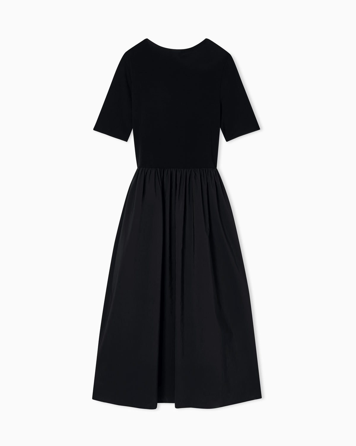Emporio Armani Long, short-sleeved interlock dress
