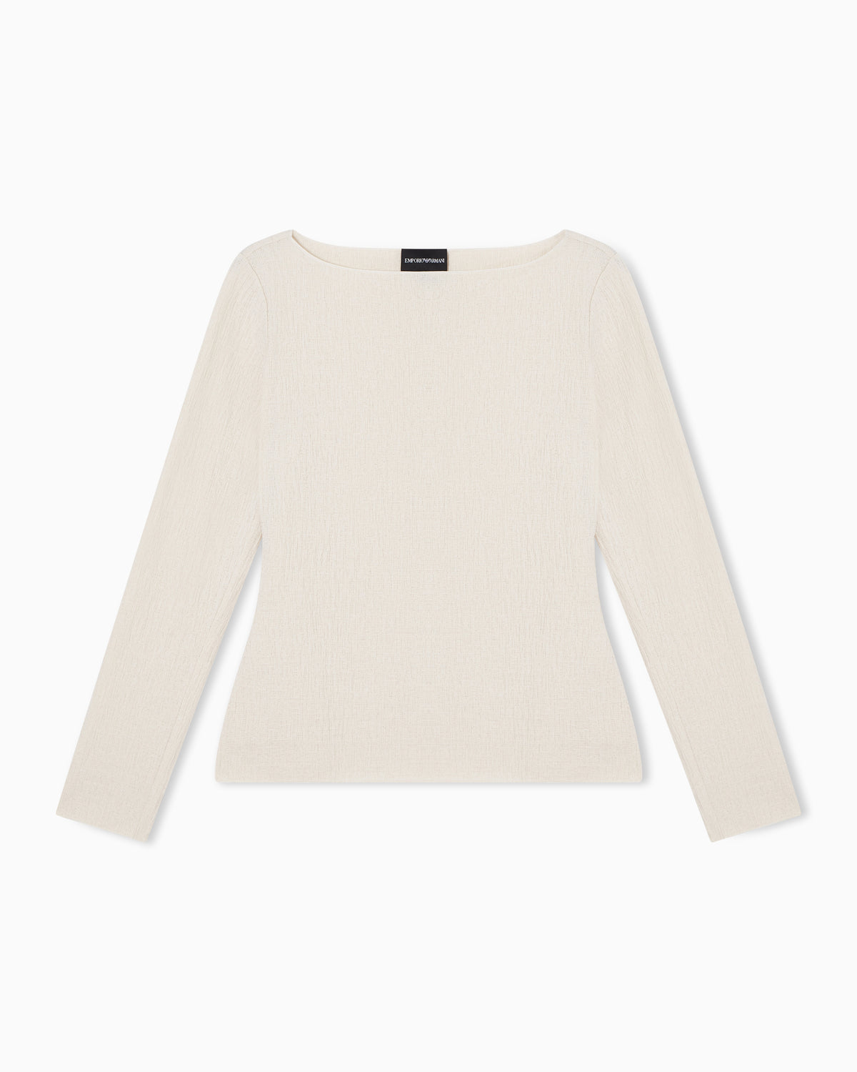 Emporio Armani Boat neck jumper in textured jersey