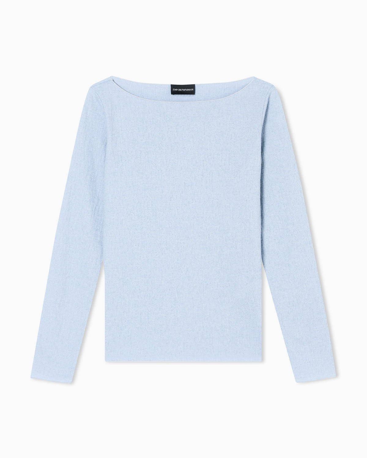 Emporio Armani Boat neck jumper in textured jersey
