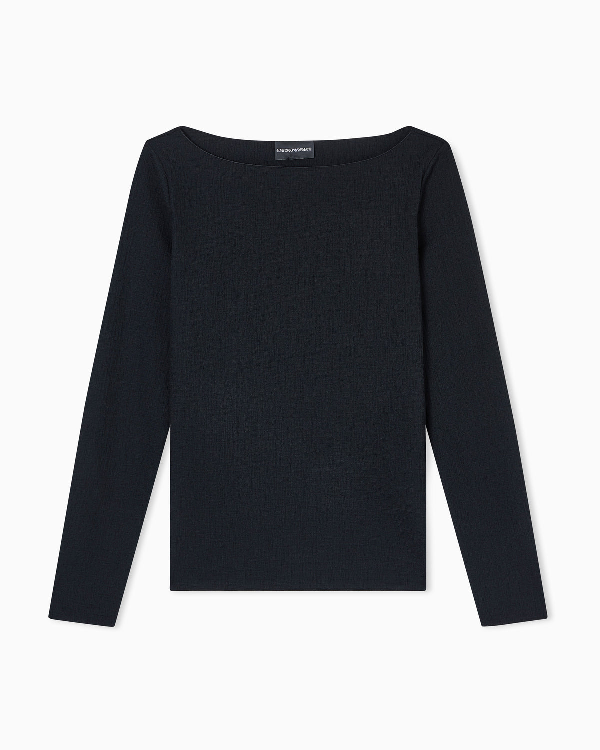 Emporio Armani Boat neck jumper in textured jersey