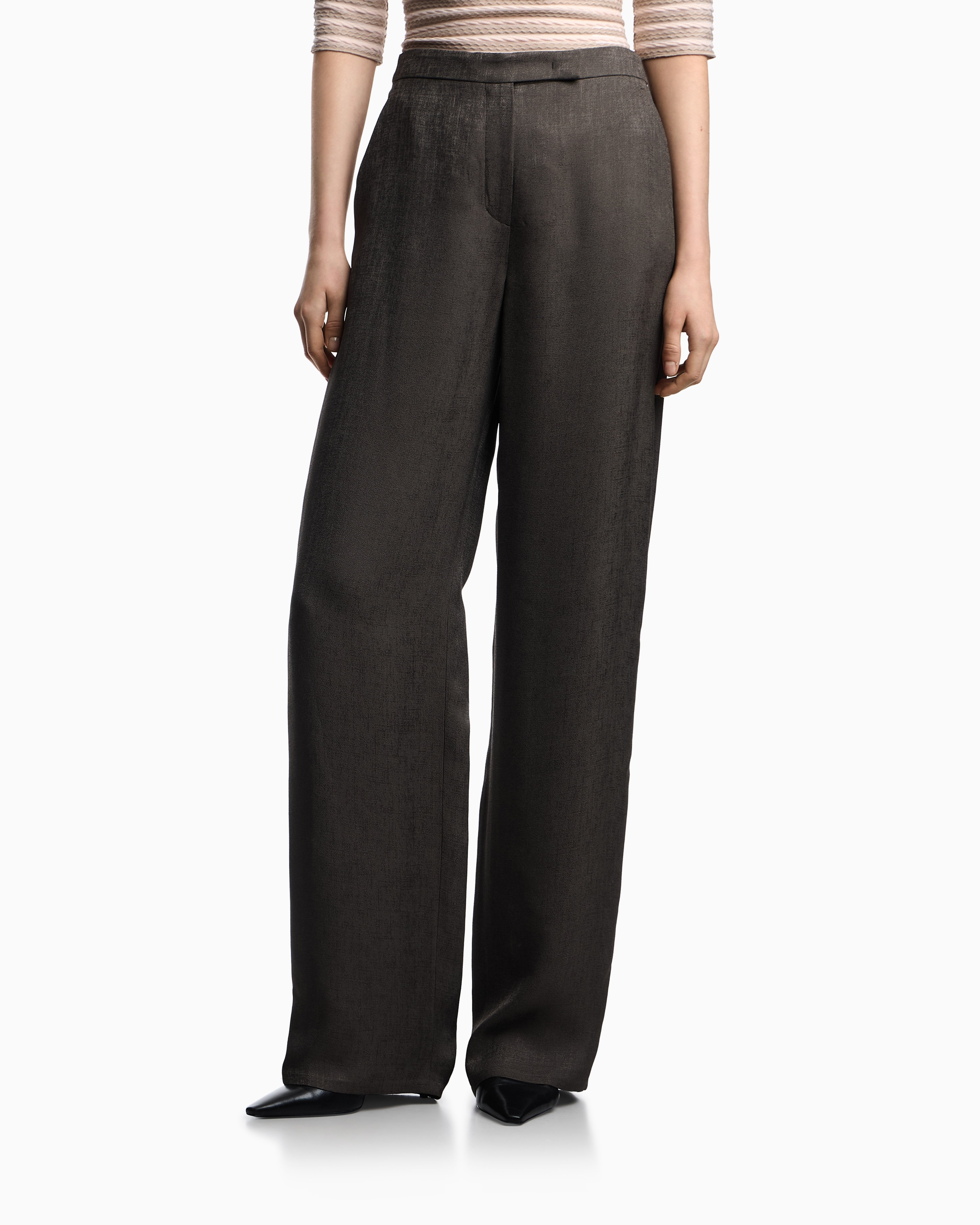 Emporio Armani Icon trousers in armure jacquard