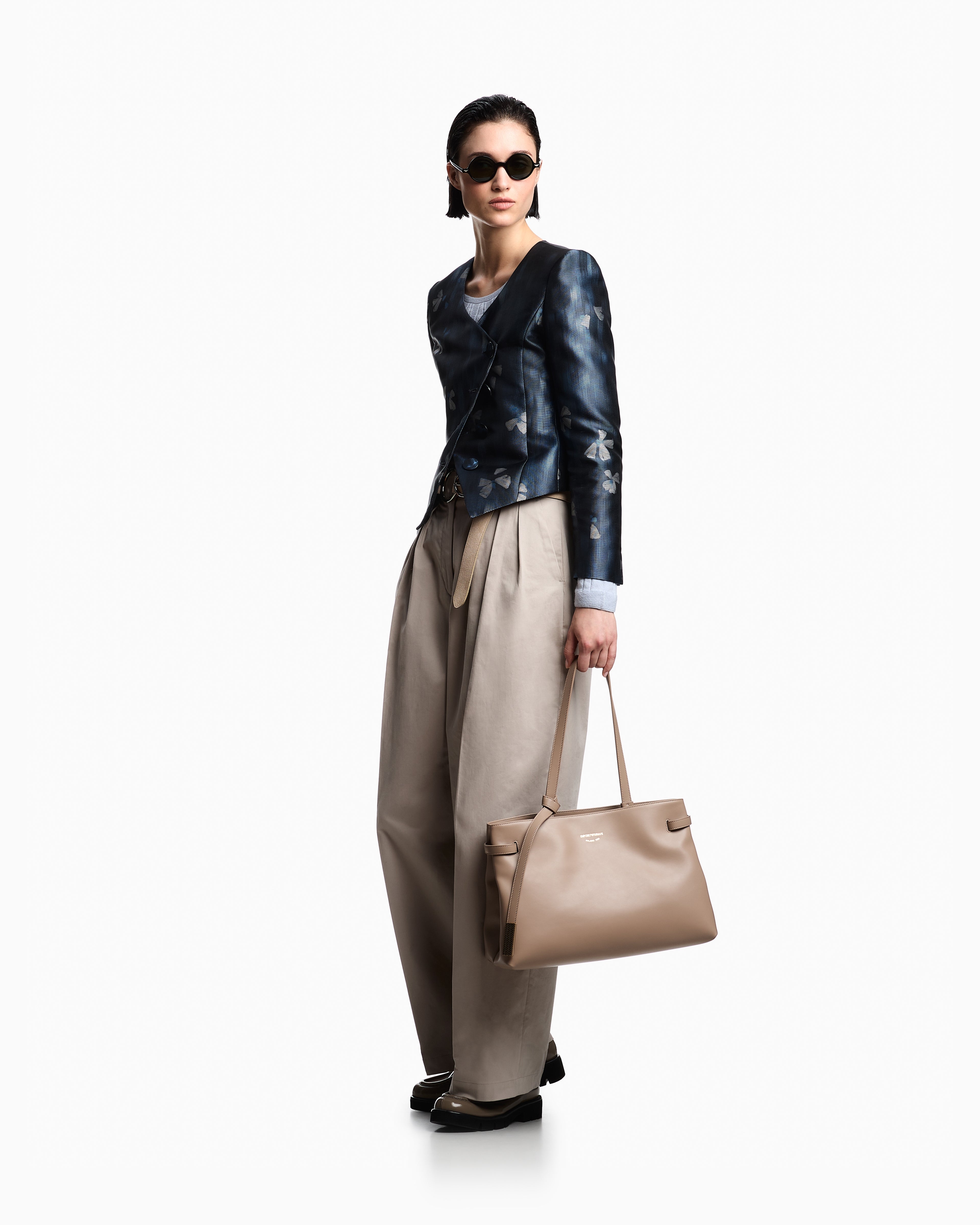 Emporio Armani Smooth leather shoulder bag