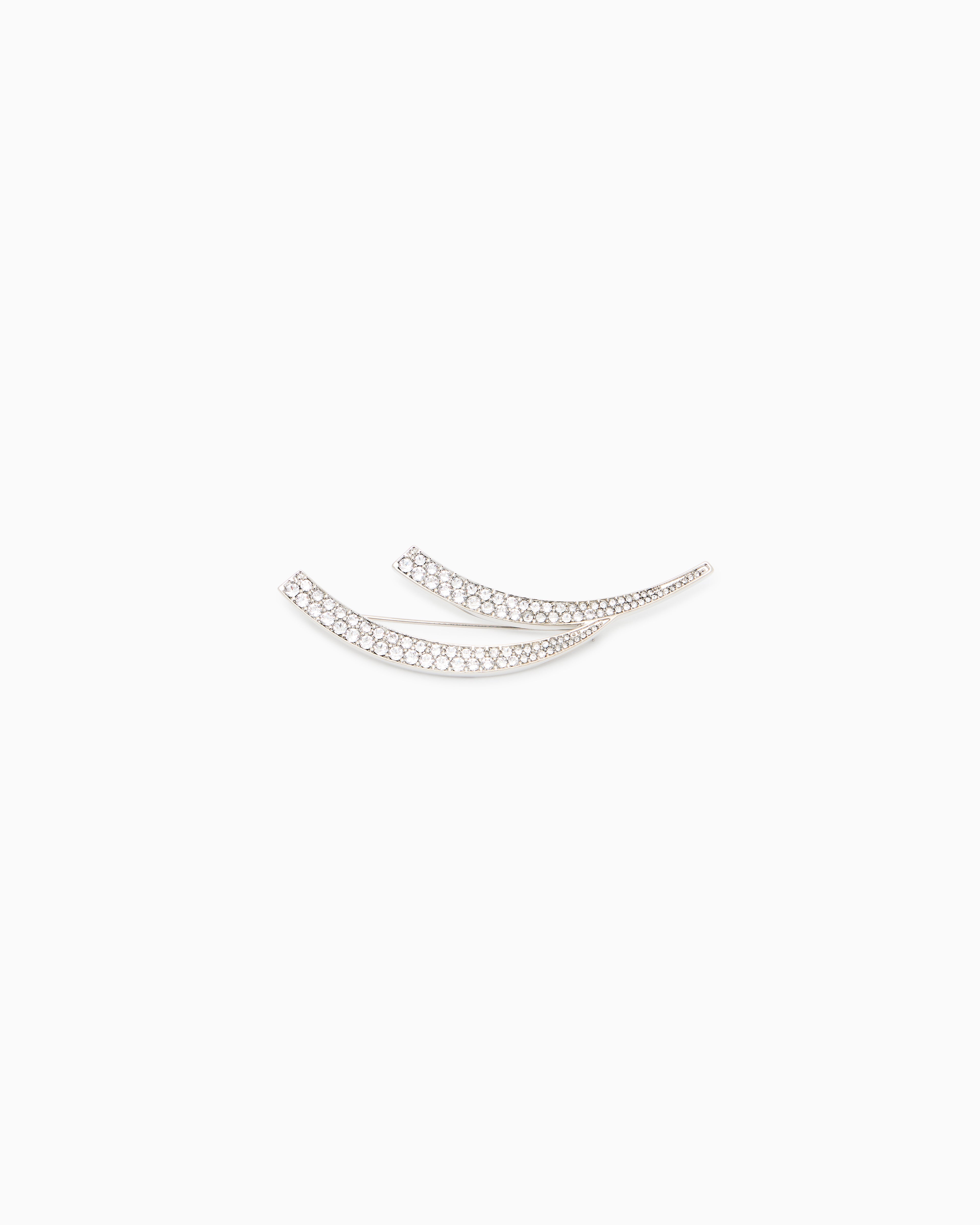 Emporio Armani Swarovski pavé rhinestone brooch
