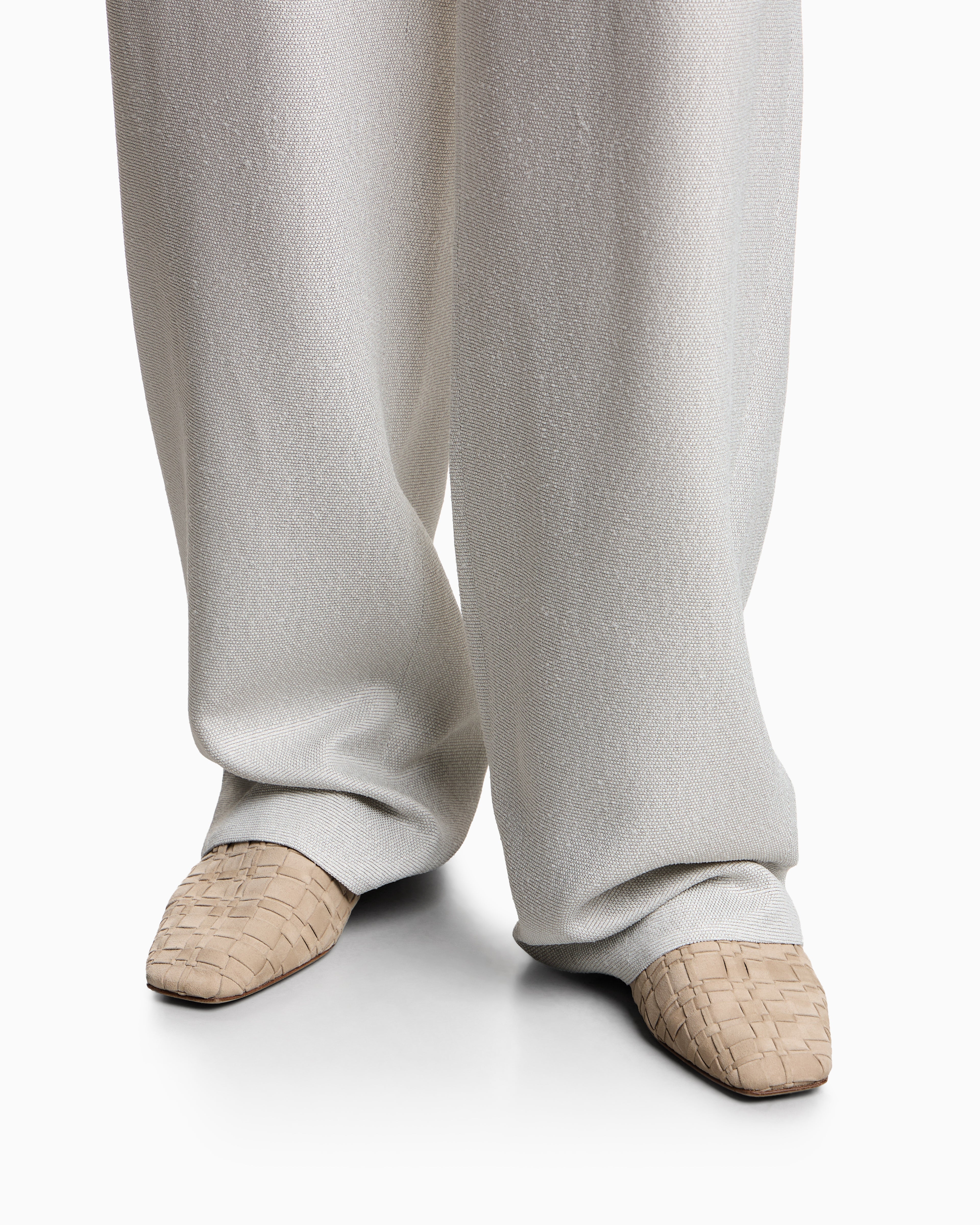 Emporio Armani Icon armure viscose trousers