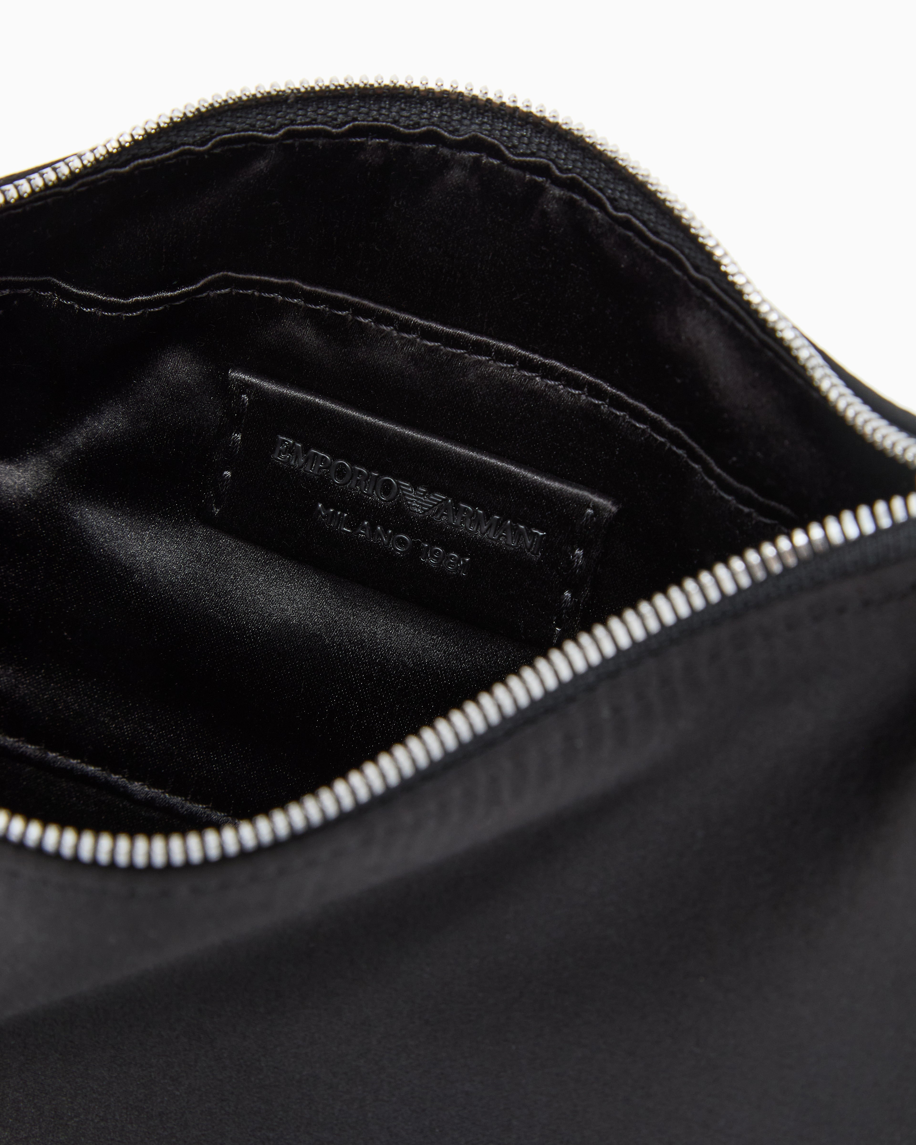 Emporio Armani Satin shoulder bag with chain strap