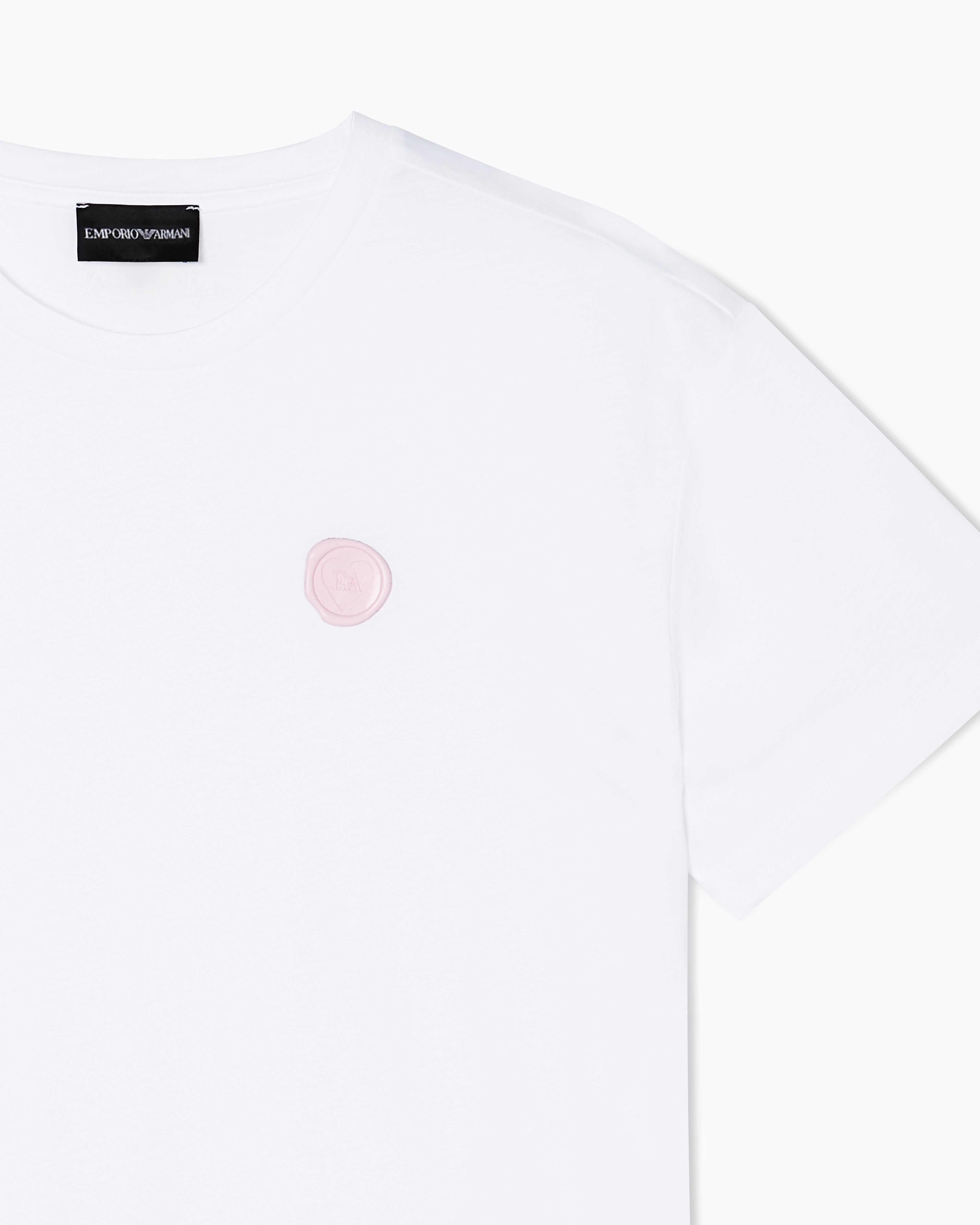 Emporio Armani Organic jersey T-shirt with logo stamp