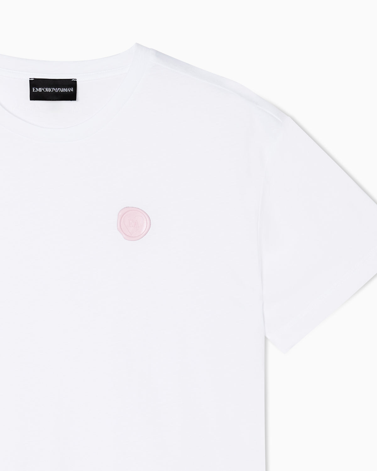 Emporio Armani Organic jersey T-shirt with logo stamp