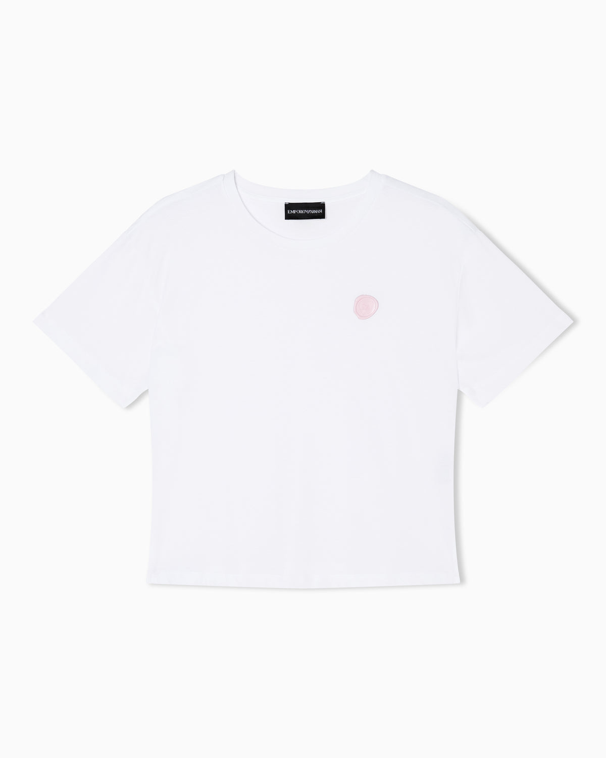 Emporio Armani Organic jersey T-shirt with logo stamp