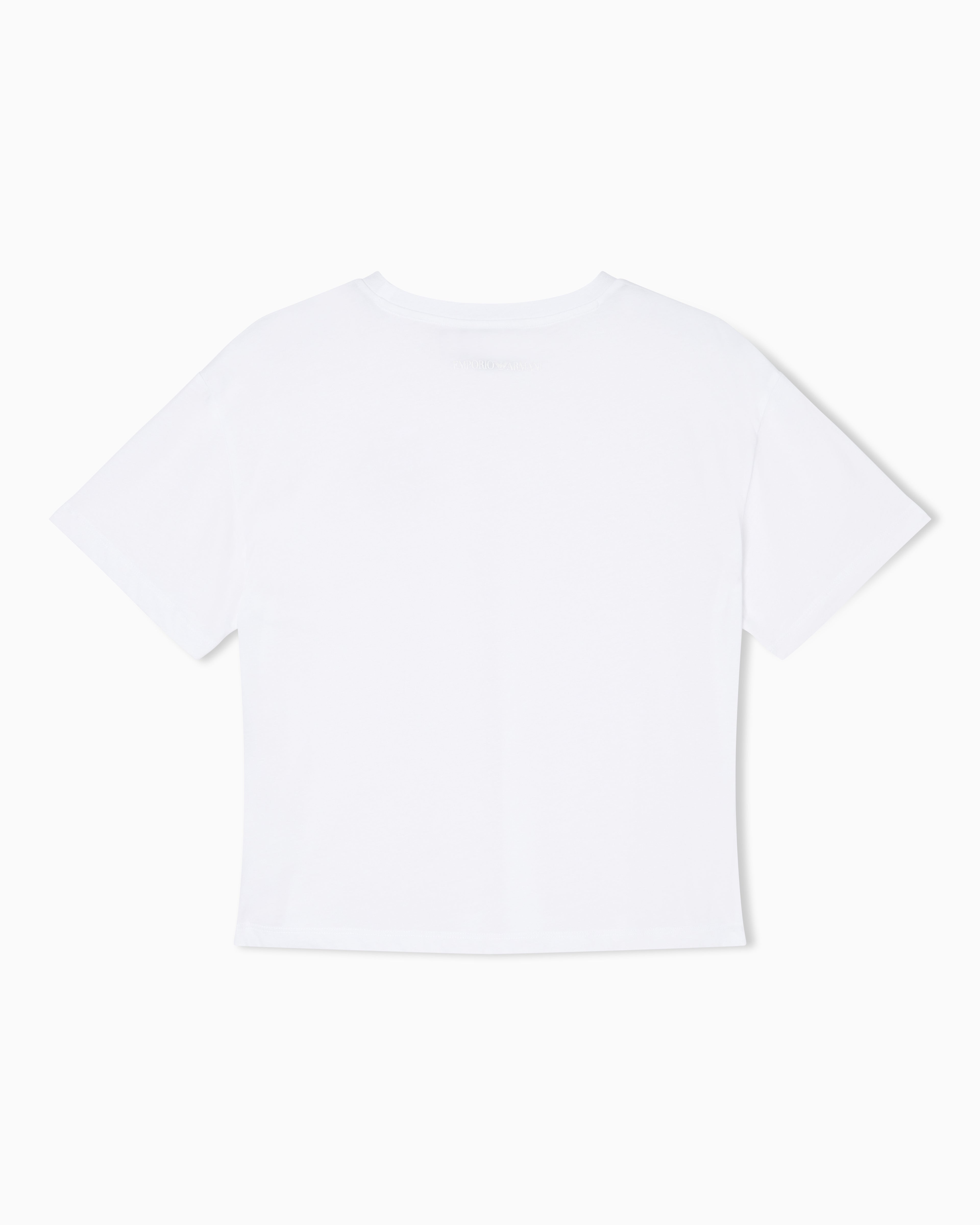 Emporio Armani Organic jersey T-shirt with logo stamp