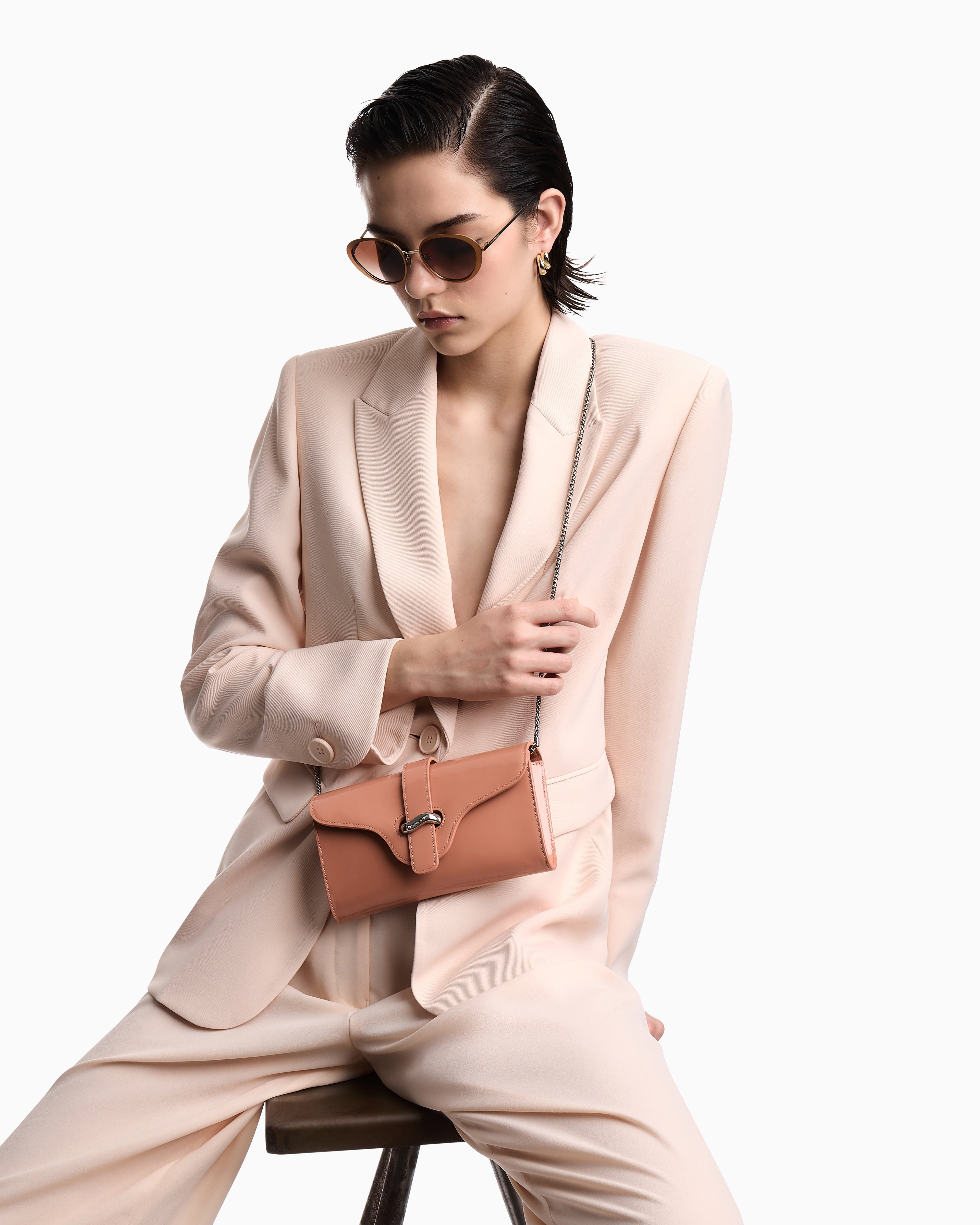 Emporio Armani Patent leather mini shoulder bag