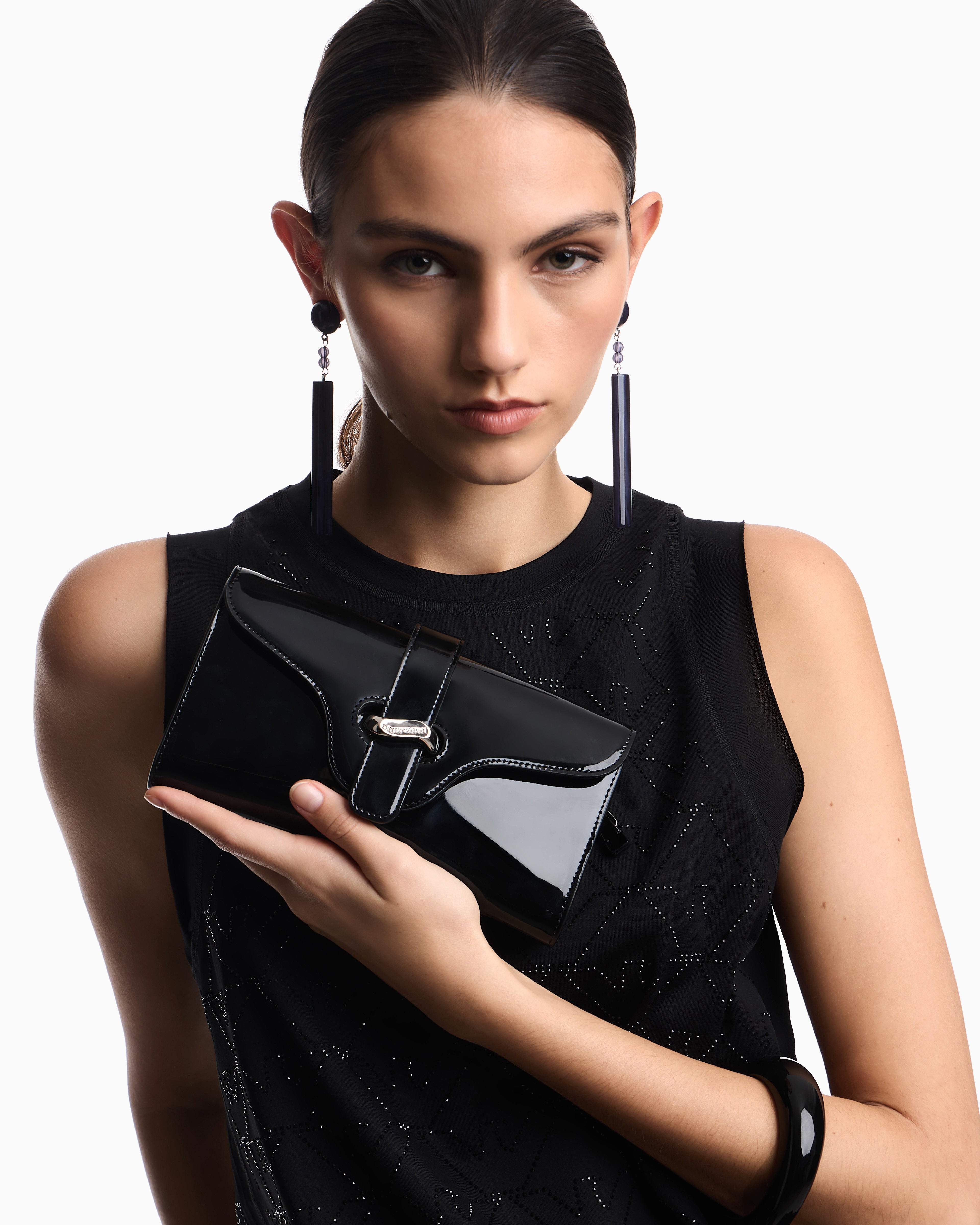 Emporio Armani Patent leather mini shoulder bag