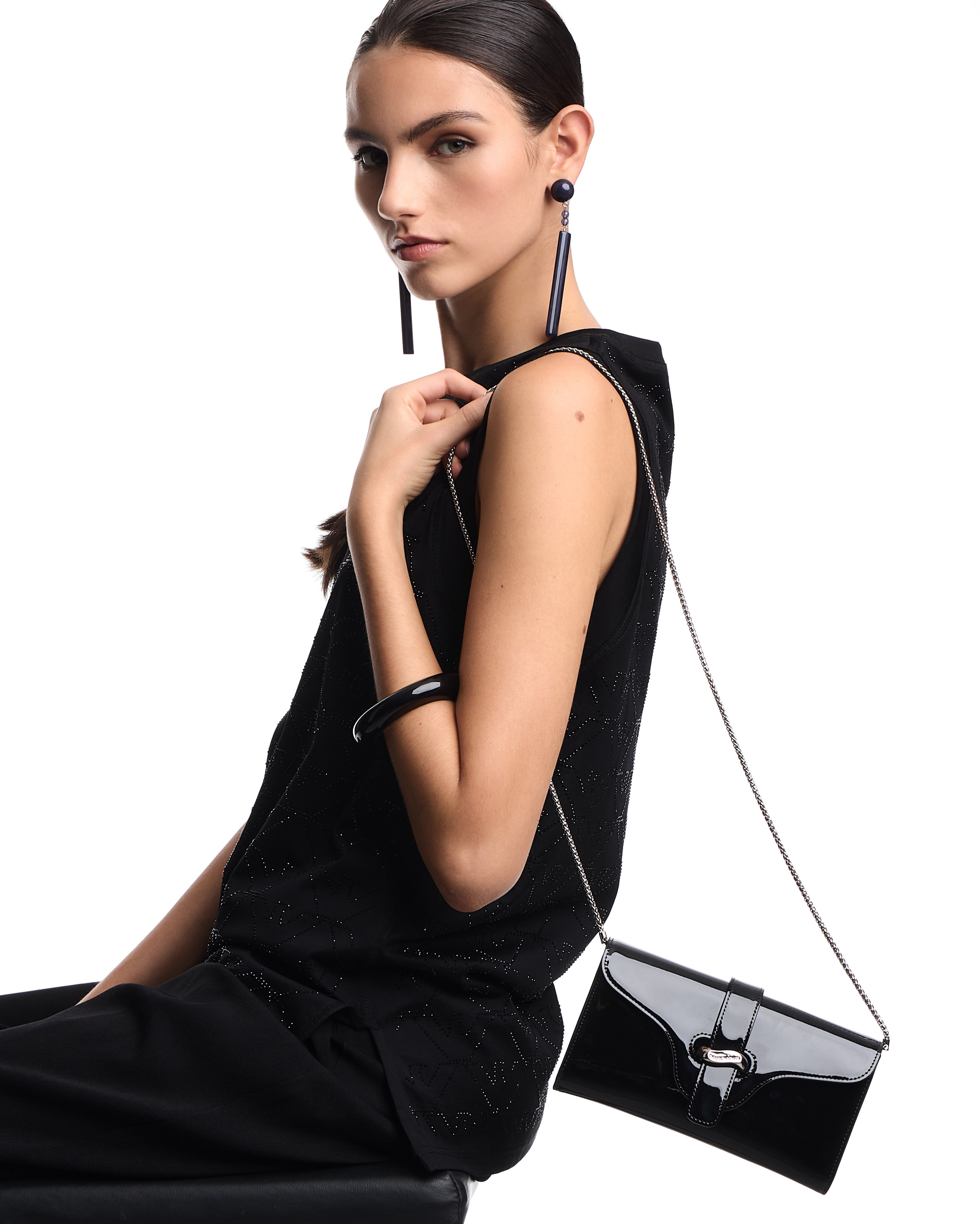 Emporio Armani Patent leather mini shoulder bag
