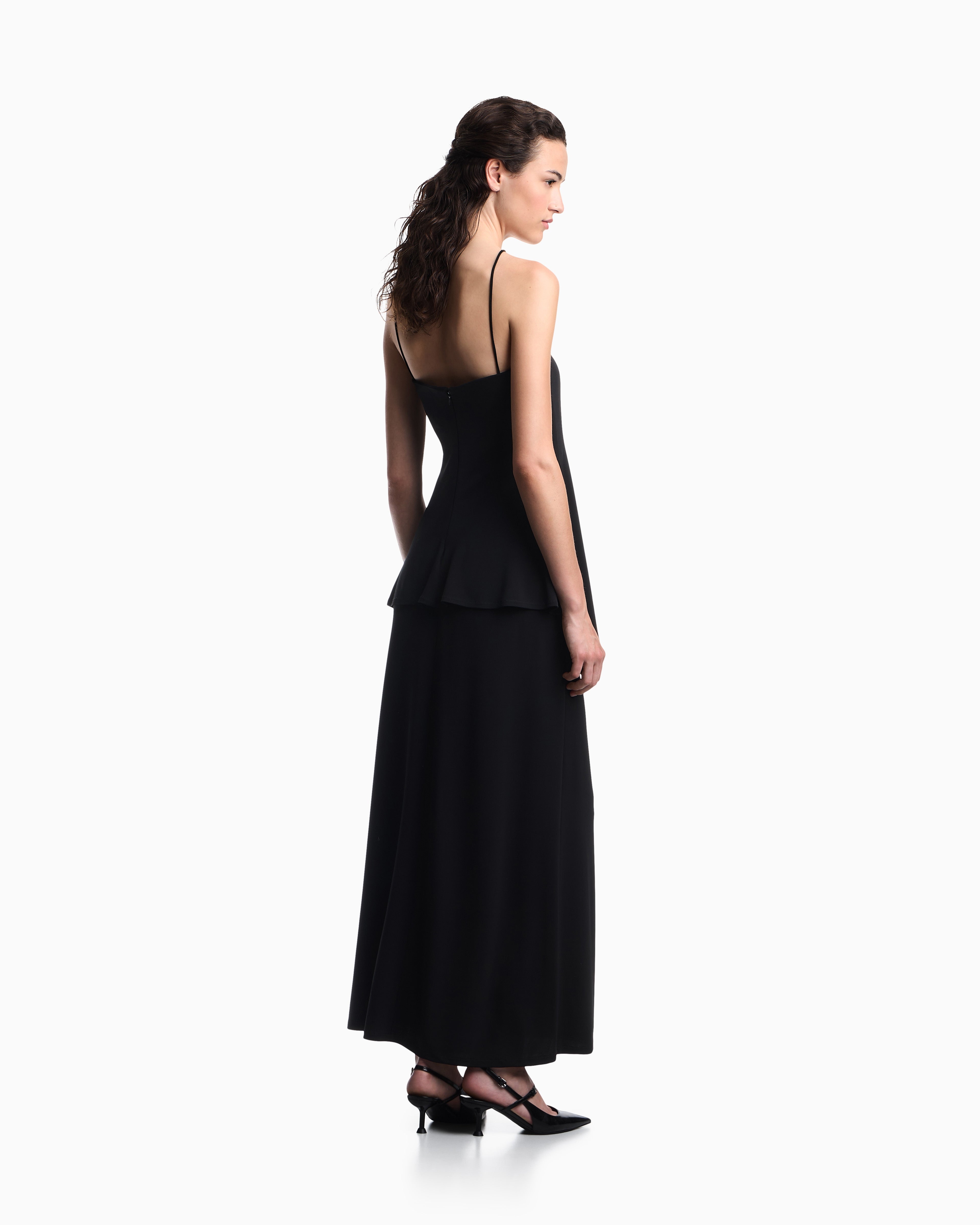 Emporio Armani Two-piece effect crêpe dress in stretch viscose