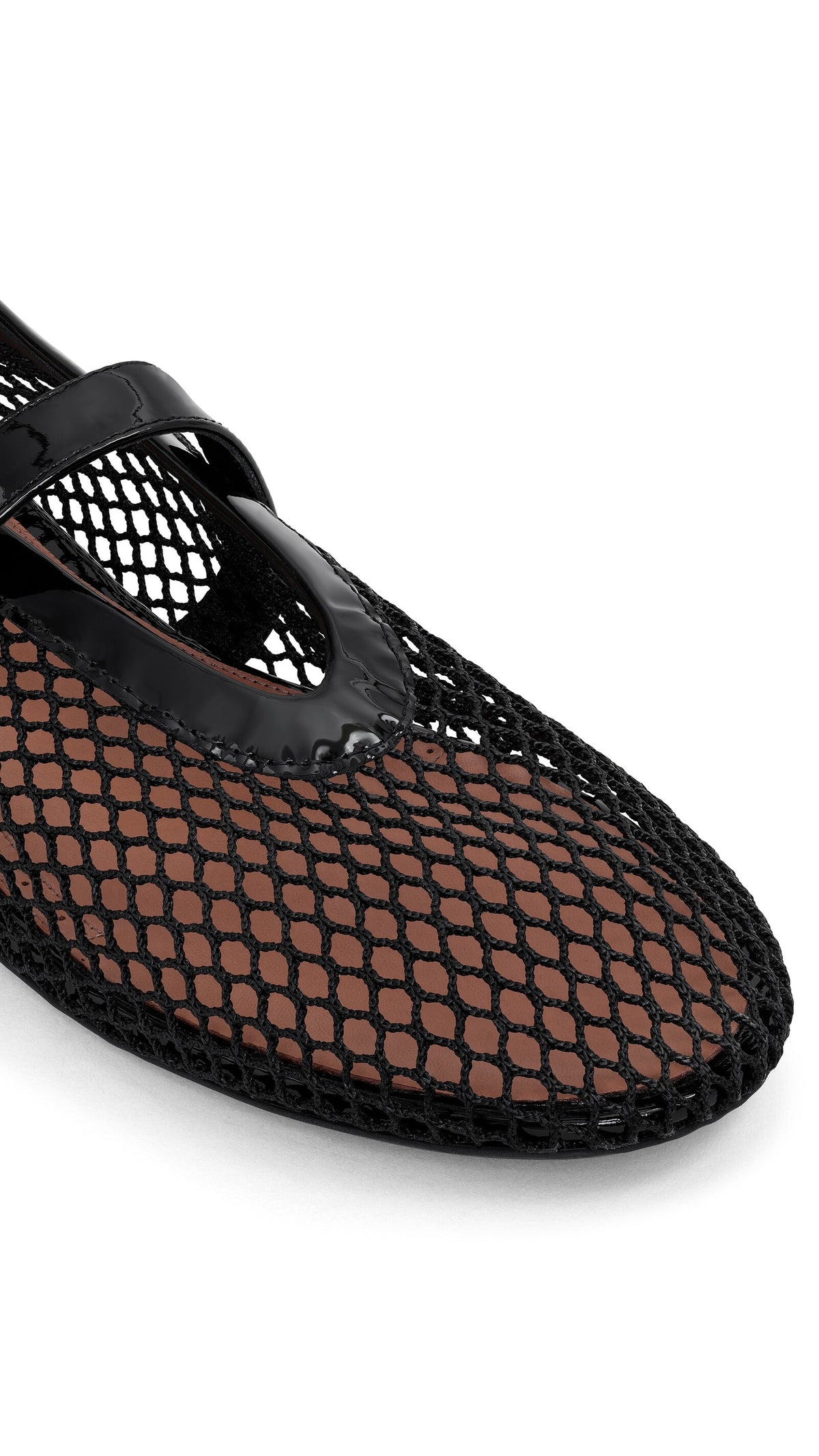 Alaïa Ballet Flats In Fishnet