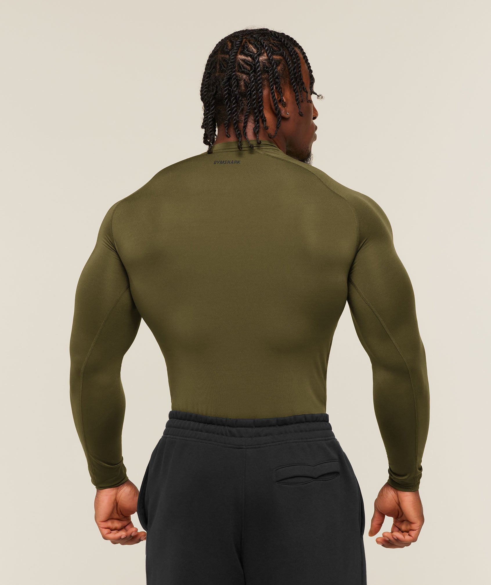Gymshark Element Baselayer Long Sleeve T-Shirt Canvas Green