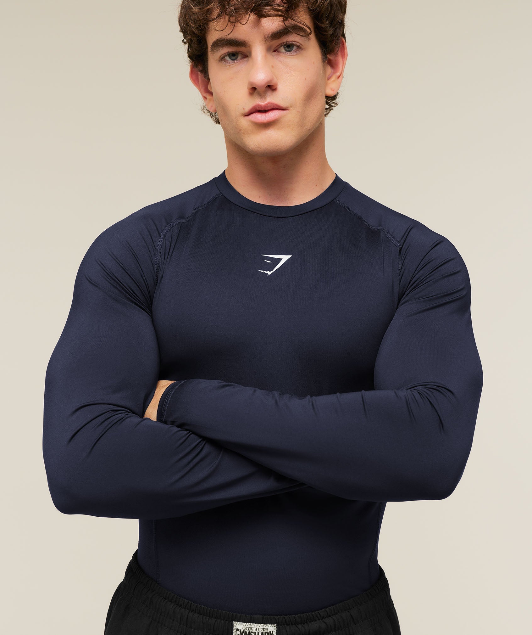 Gymshark Element Baselayer Long Sleeve T-Shirt Heavy Blue