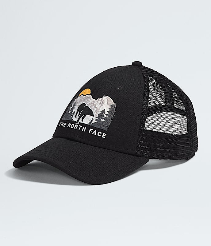 The North Face Embroidered Mudder Trucker Hat TNF White/Asphalt Grey/Bear Graphic New Taupe Green/Bear Graphic Shady Blue/Bear Graphic Utility Brown TNF Black/TNF Black/Bear Graphic