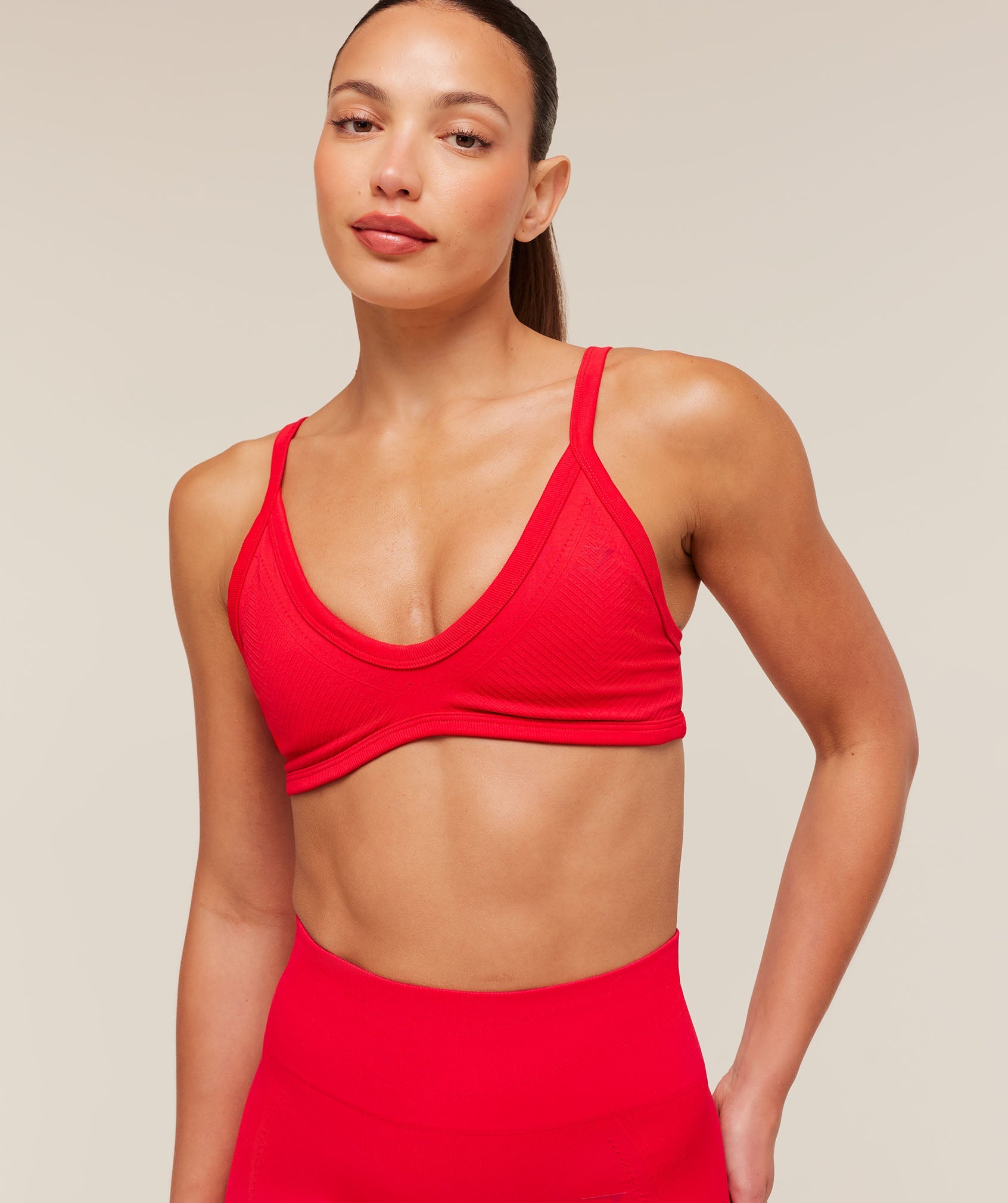 Women's Gymshark Energise Seamless Sports Bra Athletic Red