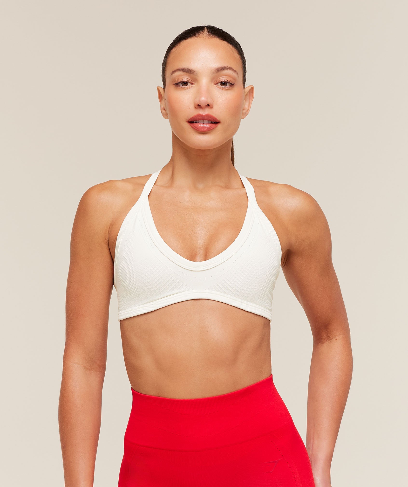 Women's Gymshark Energise Seamless Sports Bra Soft White