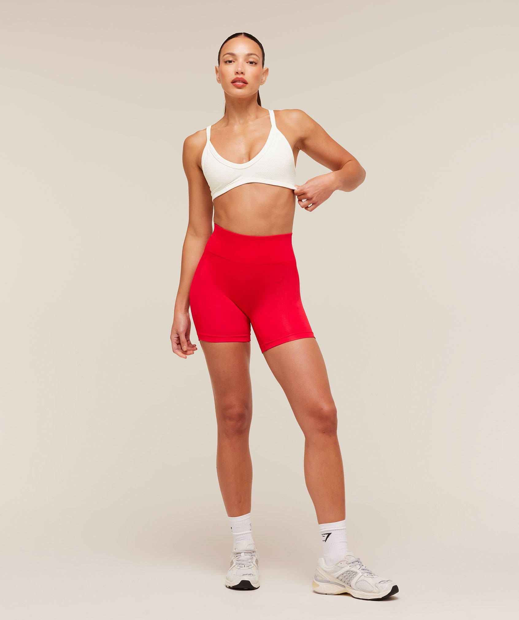 Women's Gymshark Energise Seamless Sports Bra Soft White