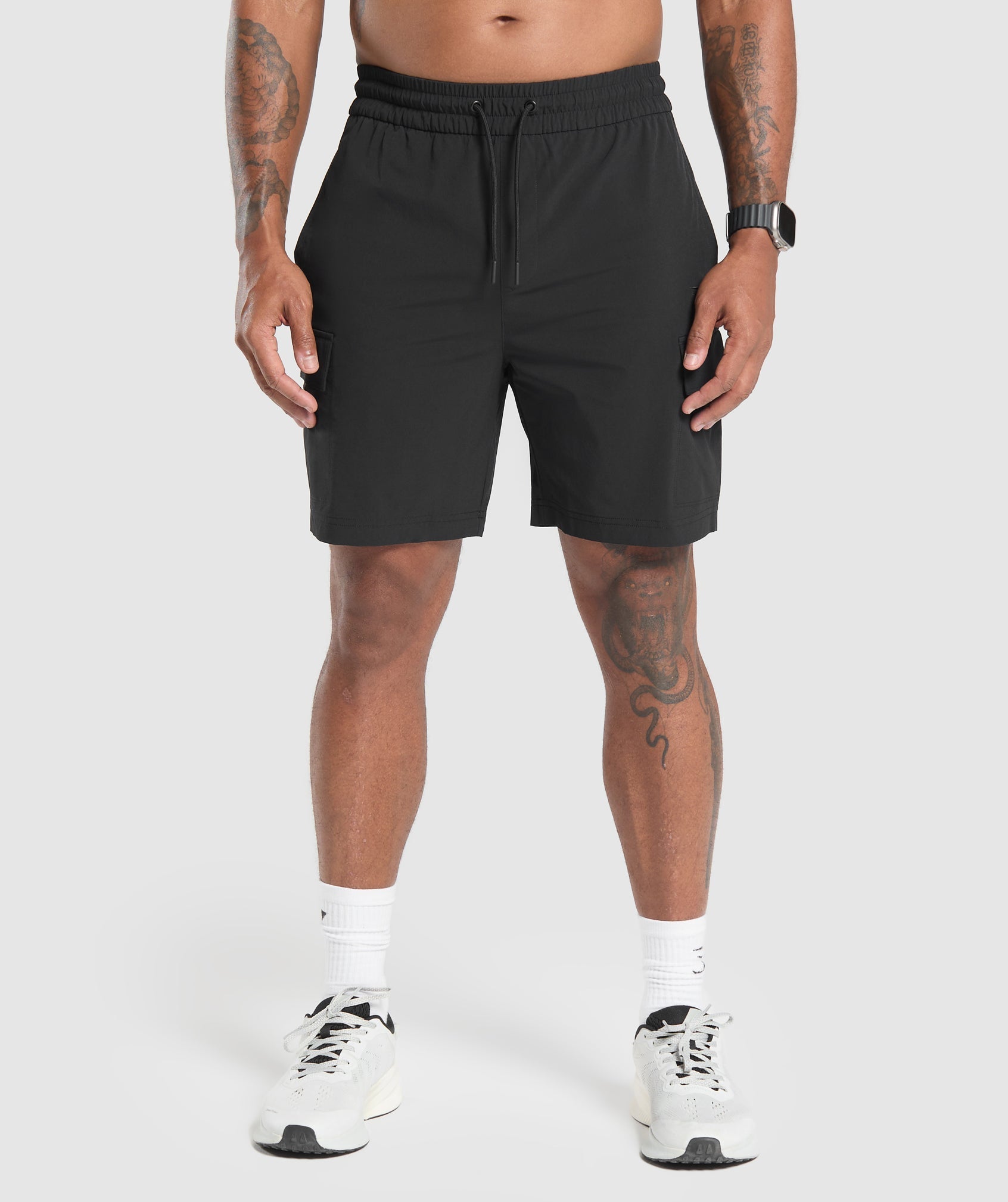 Gymshark Stretch Woven Cargo Shorts Black