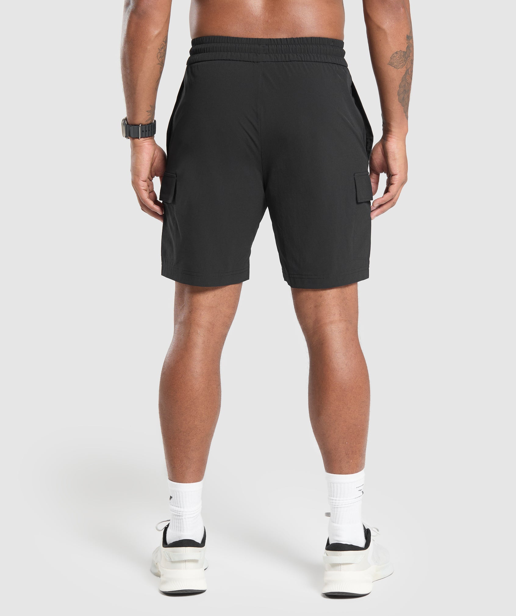Gymshark Stretch Woven Cargo Shorts Black
