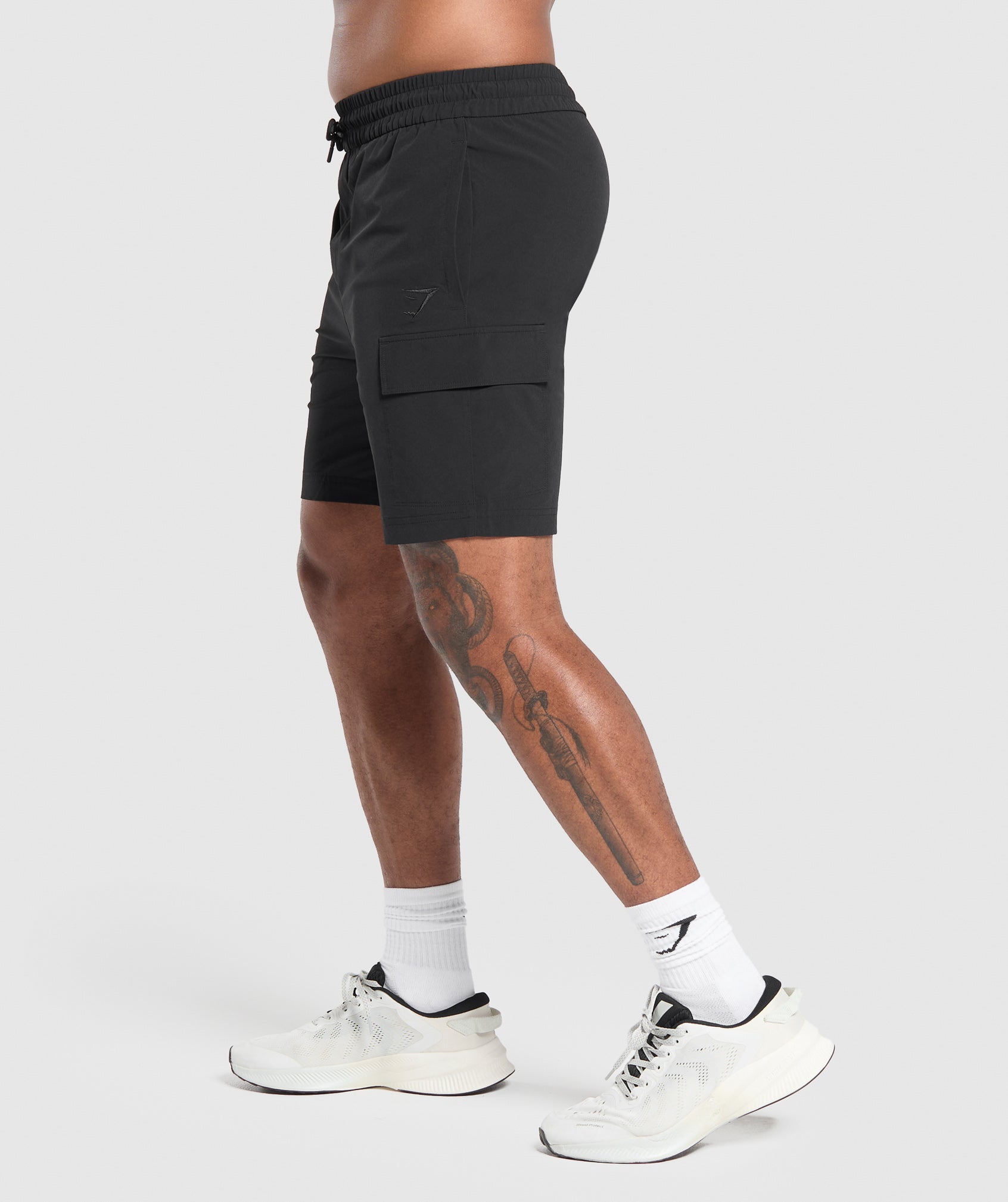 Gymshark Stretch Woven Cargo Shorts Black
