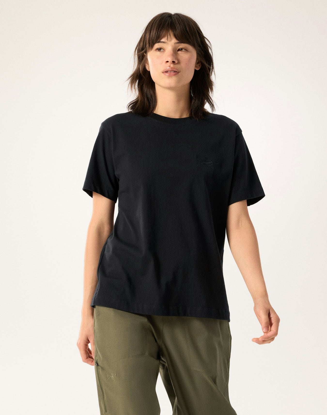 Arc'teryx Kragg Cotton Little Bird Crew Shirt SS Women's - Black/Black