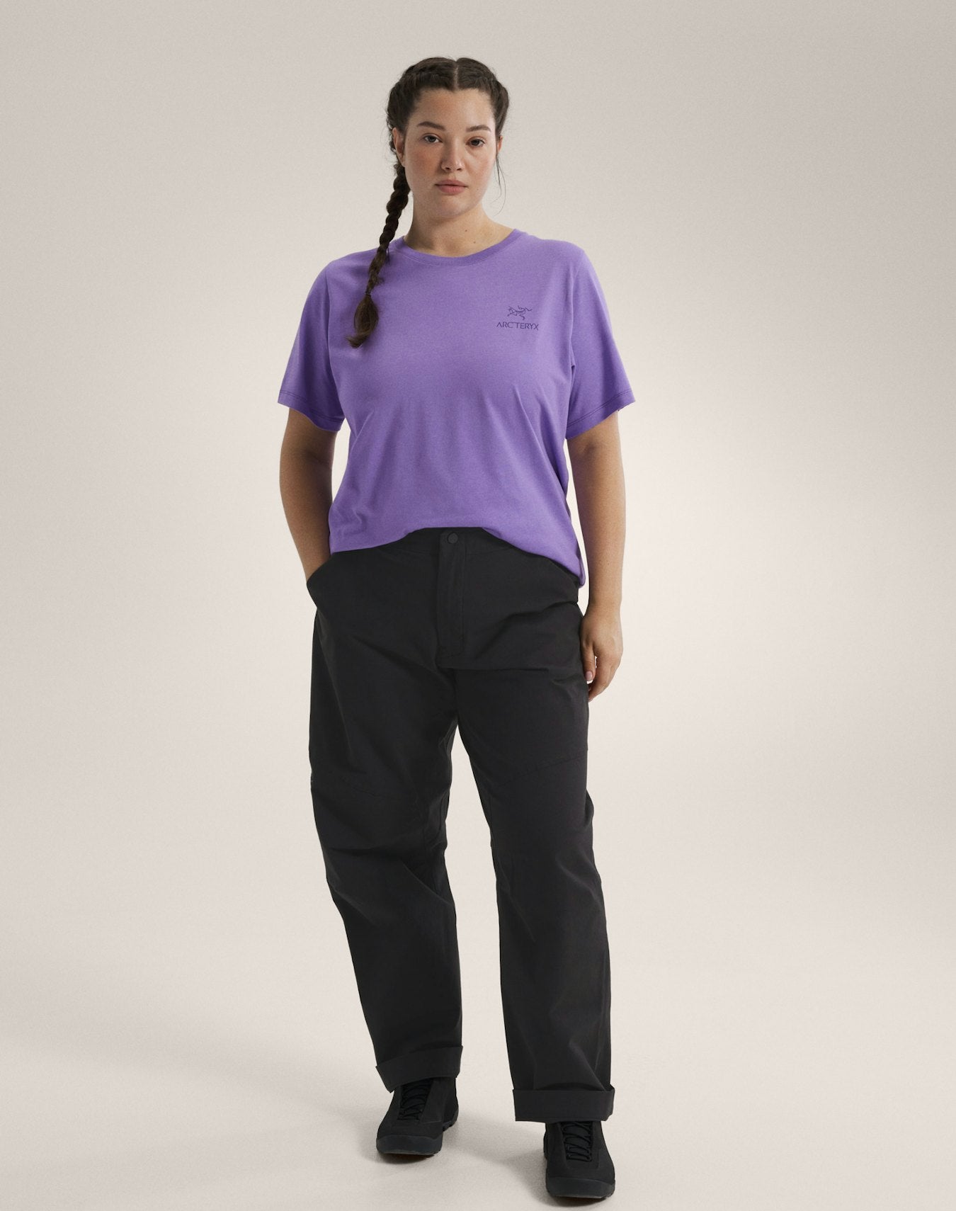 Arc'teryx Outlet Kragg SL Cotton Emblem Crew Shirt SS Women's Aster