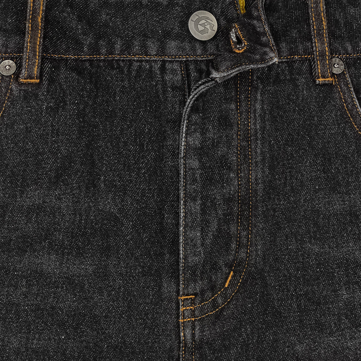 Godspeed Twin Panel Denim Shorts (Black)