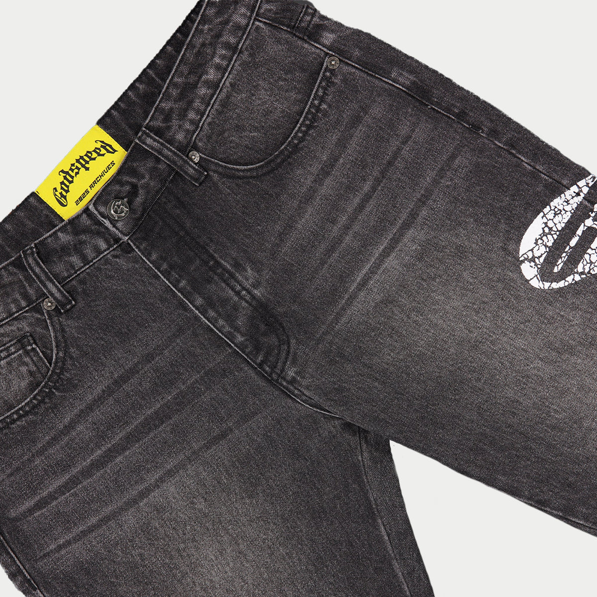 Godspeed Og Logo Flared Denim (Grey Wash)