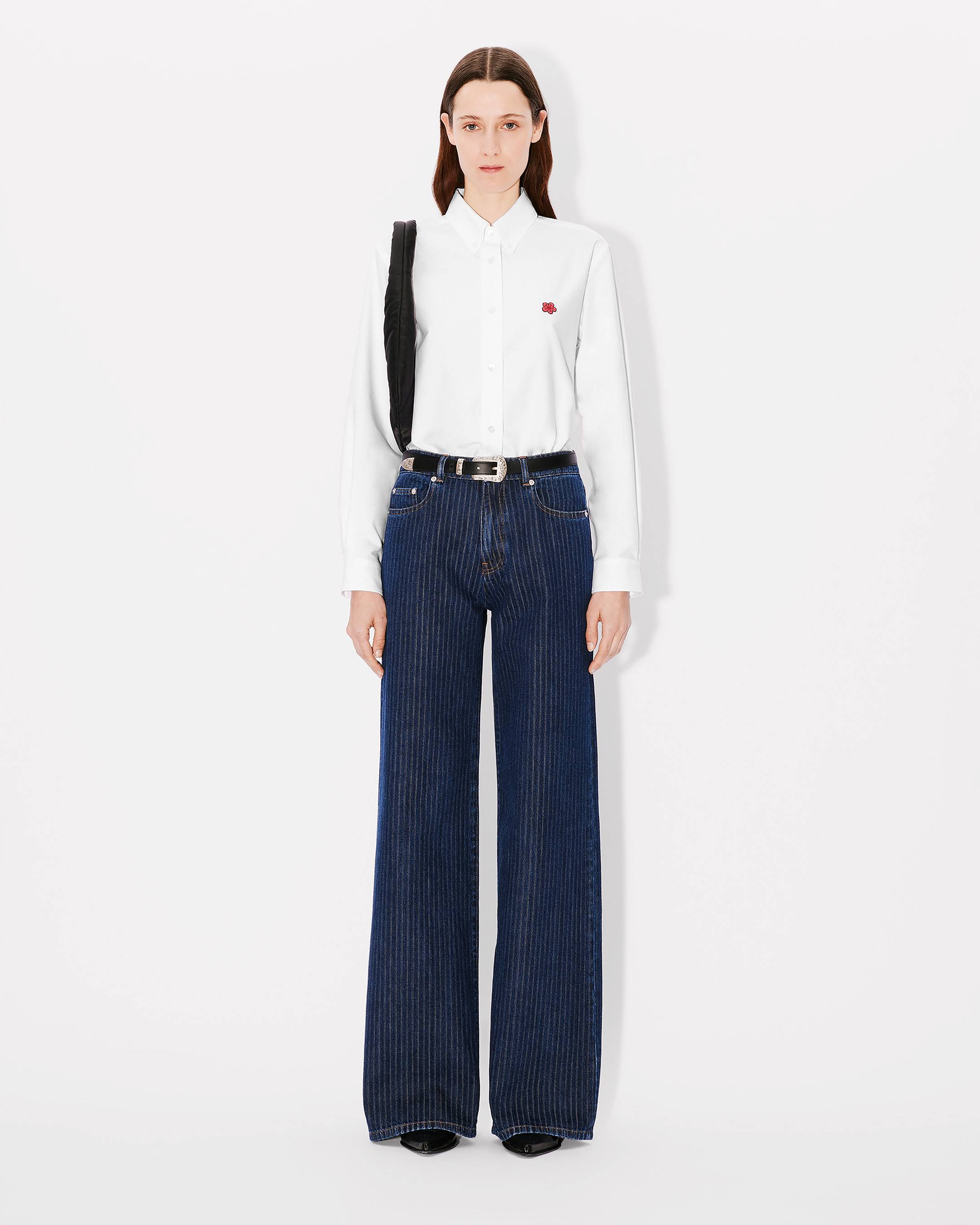 Kenzo Boke Flower Embroidered Fitted Shirt Women's