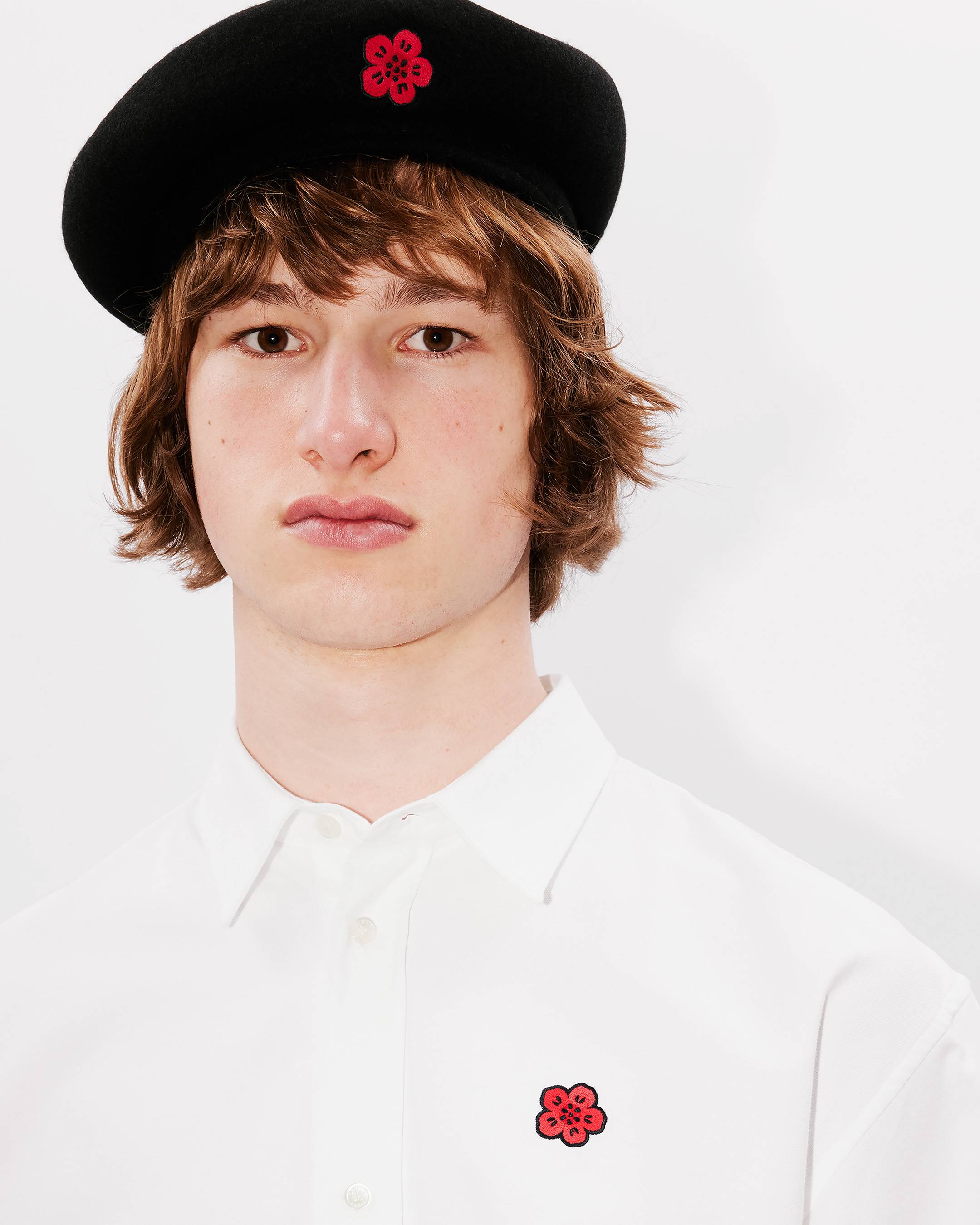 Kenzo Boke Flower Embroidered Casual Shirt